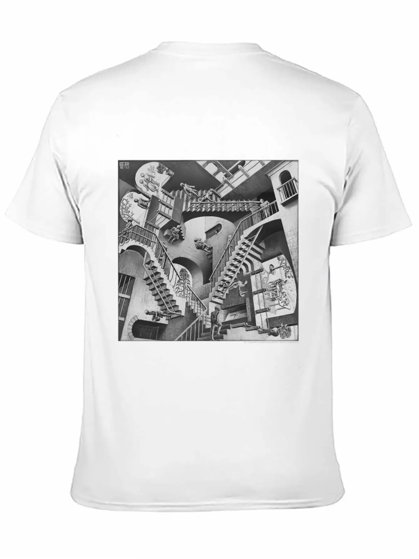 Mc Escher Relativity Unisex Casual T-Shirt – Clean Design For Daily Comfort