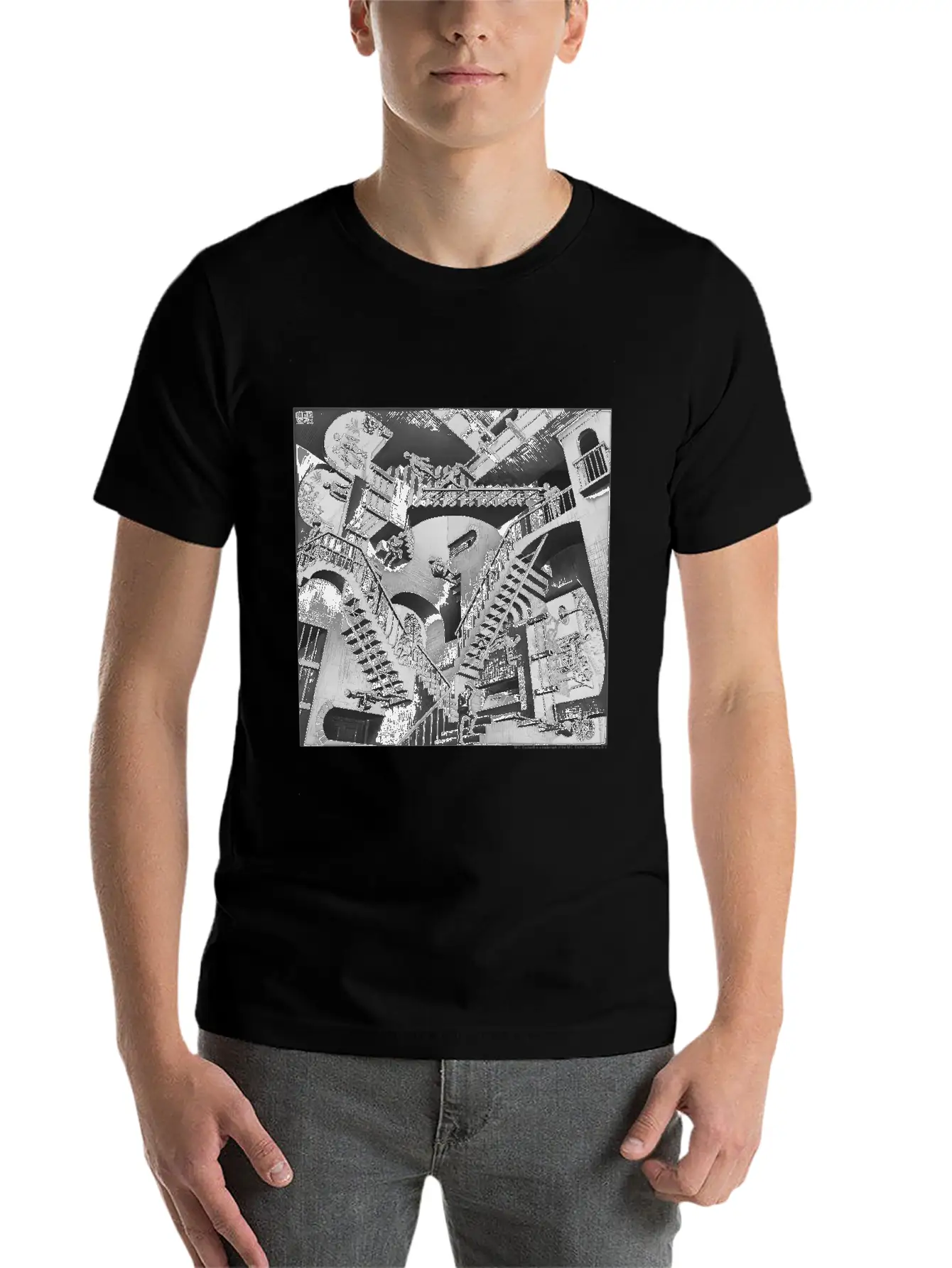 Mc Escher Relativity Unisex Casual T-Shirt – Clean Design For Daily Comfort