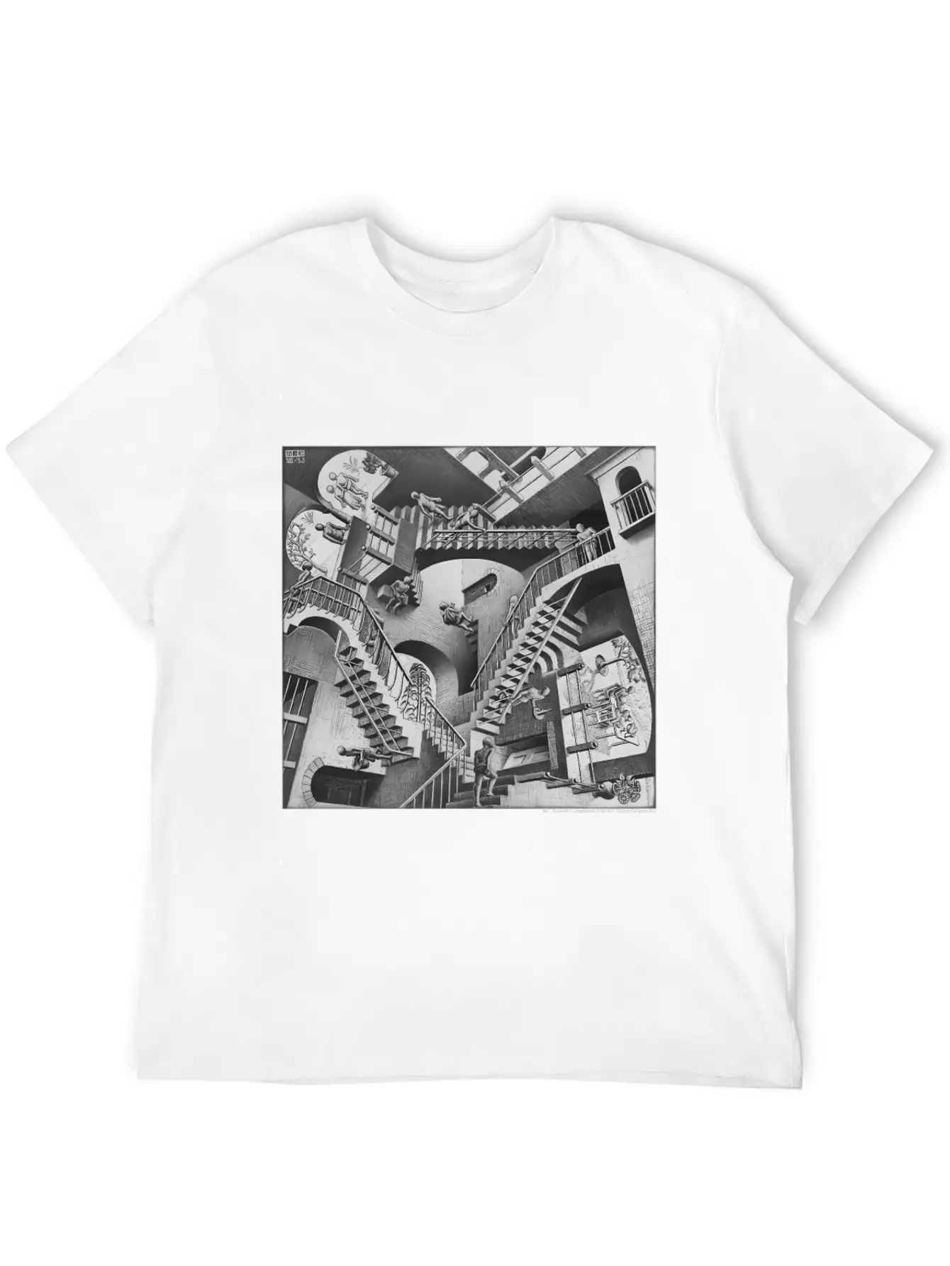 Mc Escher Relativity Unisex Casual T-Shirt – Clean Design For Daily Comfort
