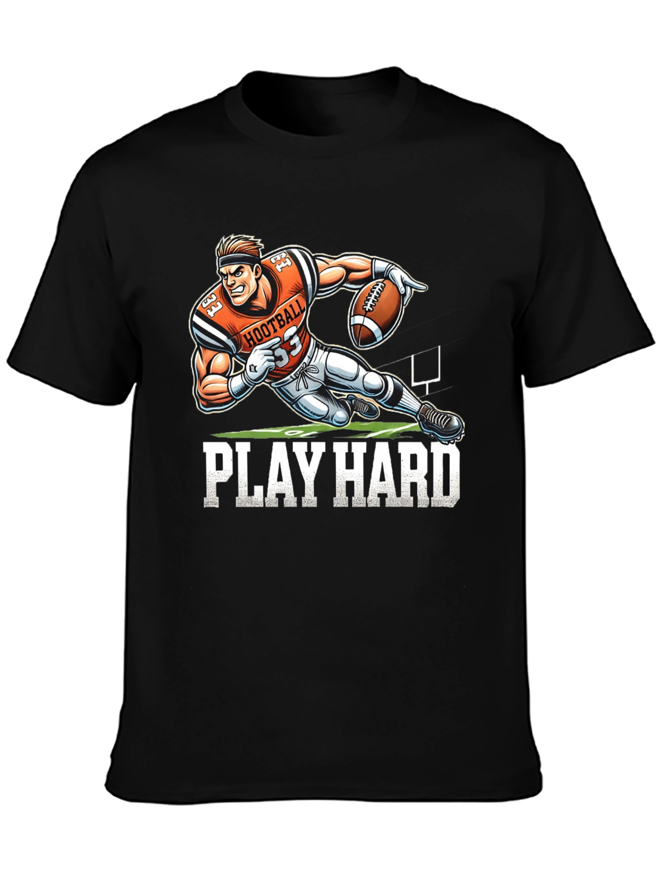 Hootball Play Hard Graphic T-Shirt