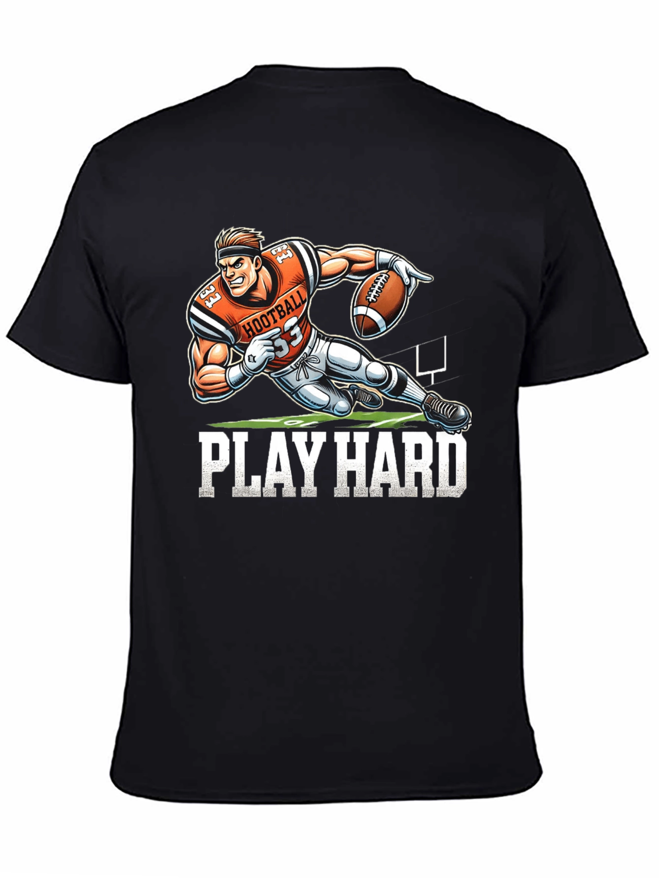 Hootball Play Hard Graphic T-Shirt