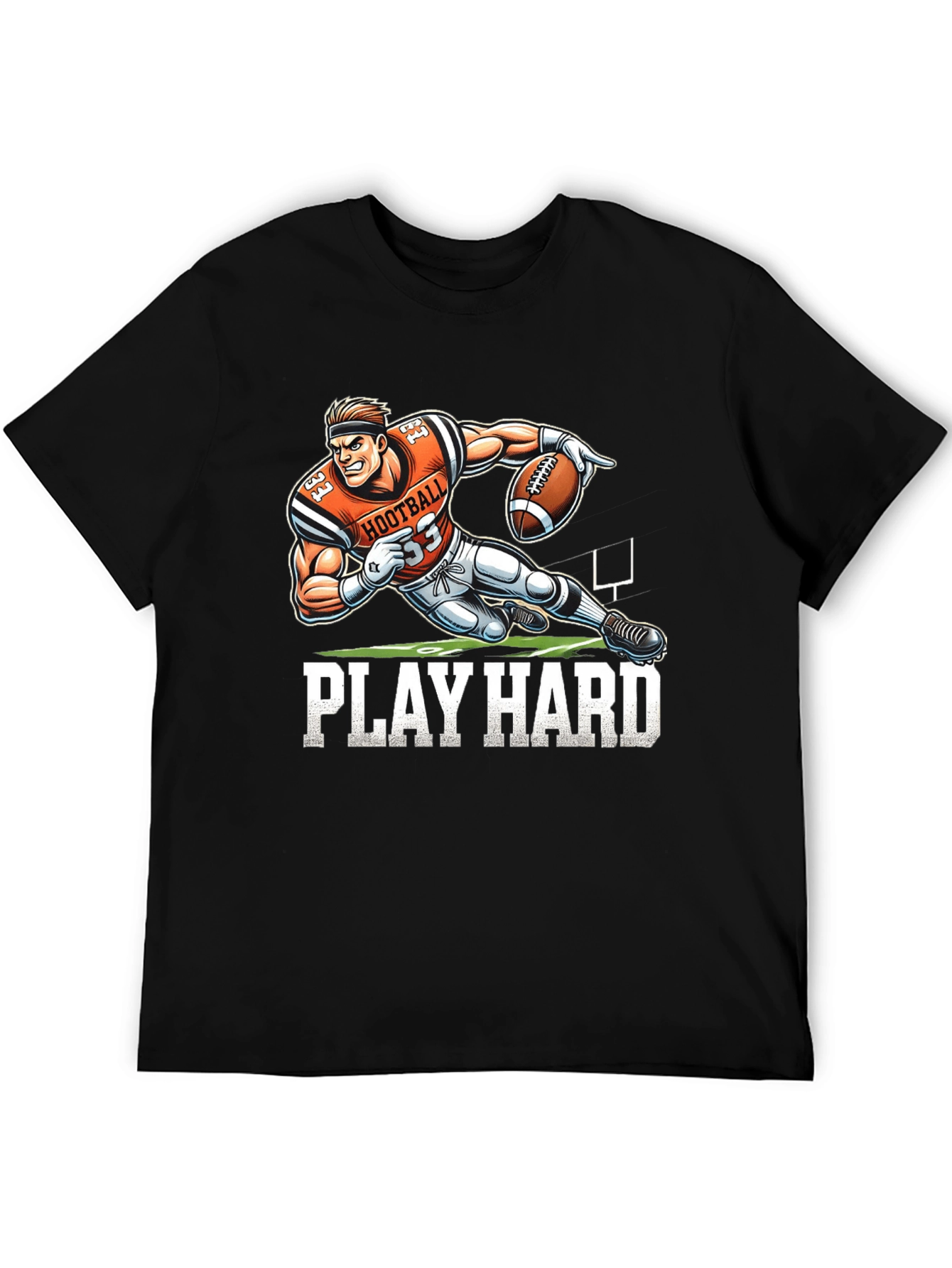 Hootball Play Hard Graphic T-Shirt