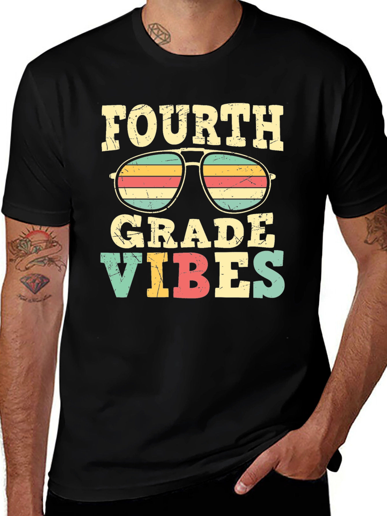 Fourth Grade Vibes Retro T-Shirt