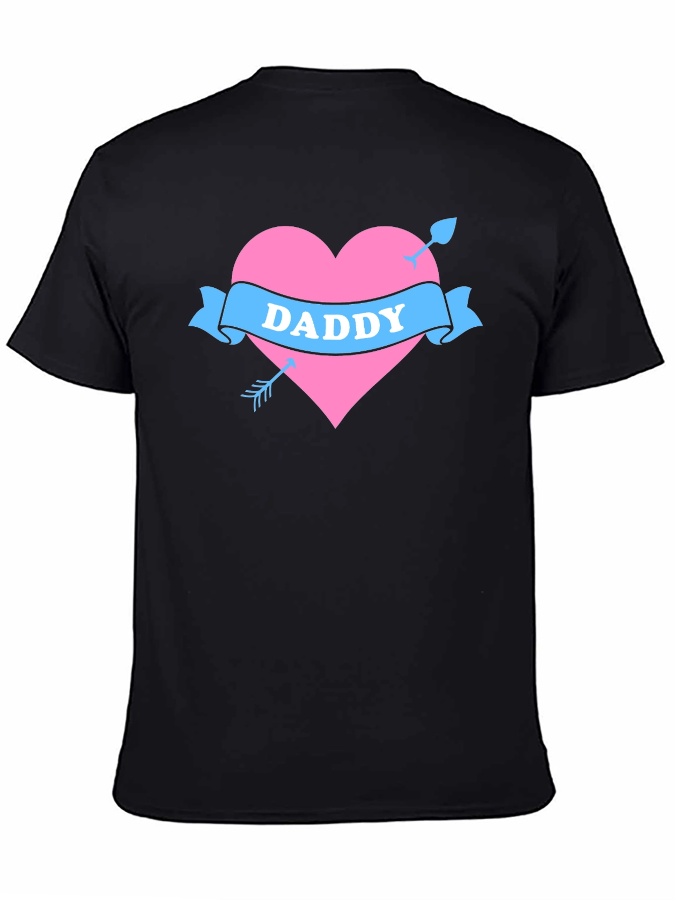 Daddy Heart Arrow Tattoo Style T-Shirt