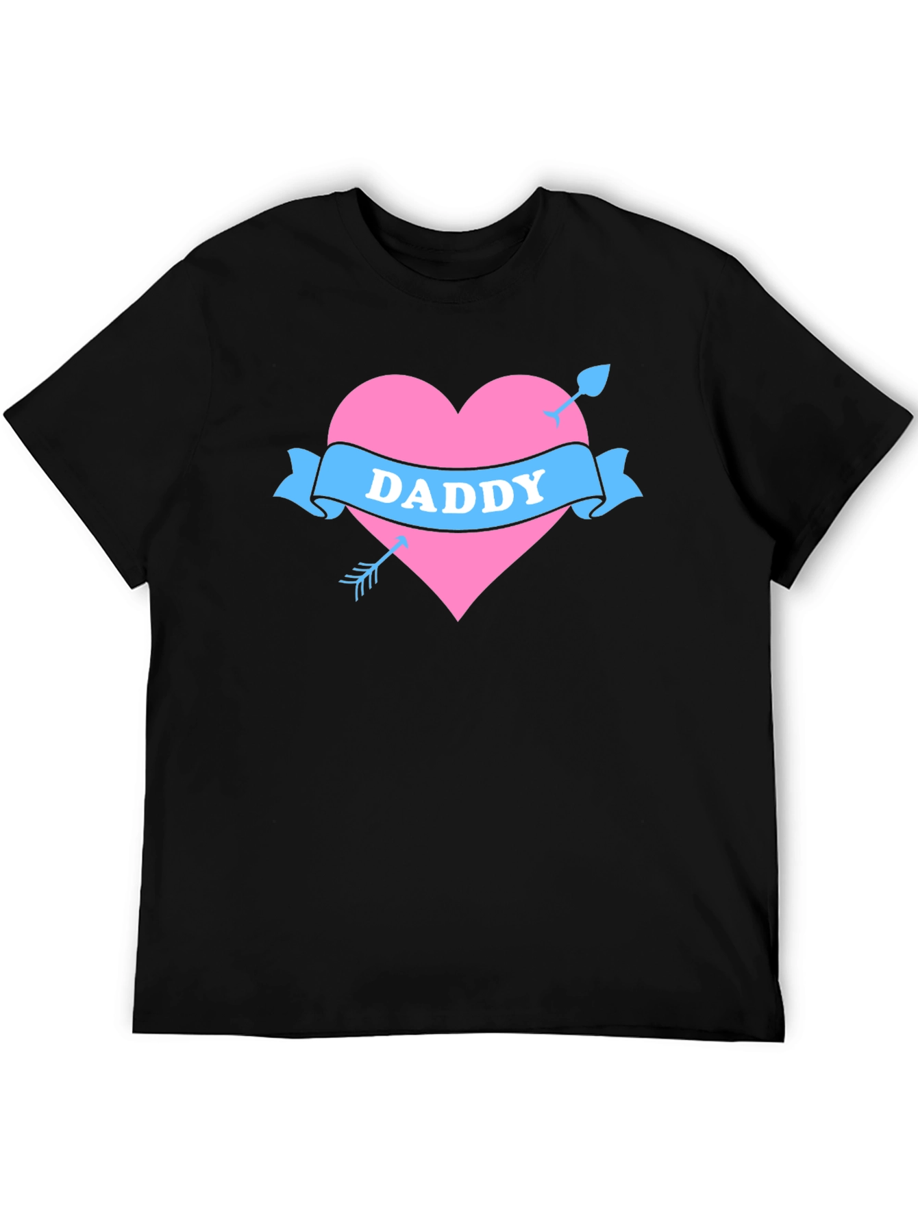Daddy Heart Arrow Tattoo Style T-Shirt