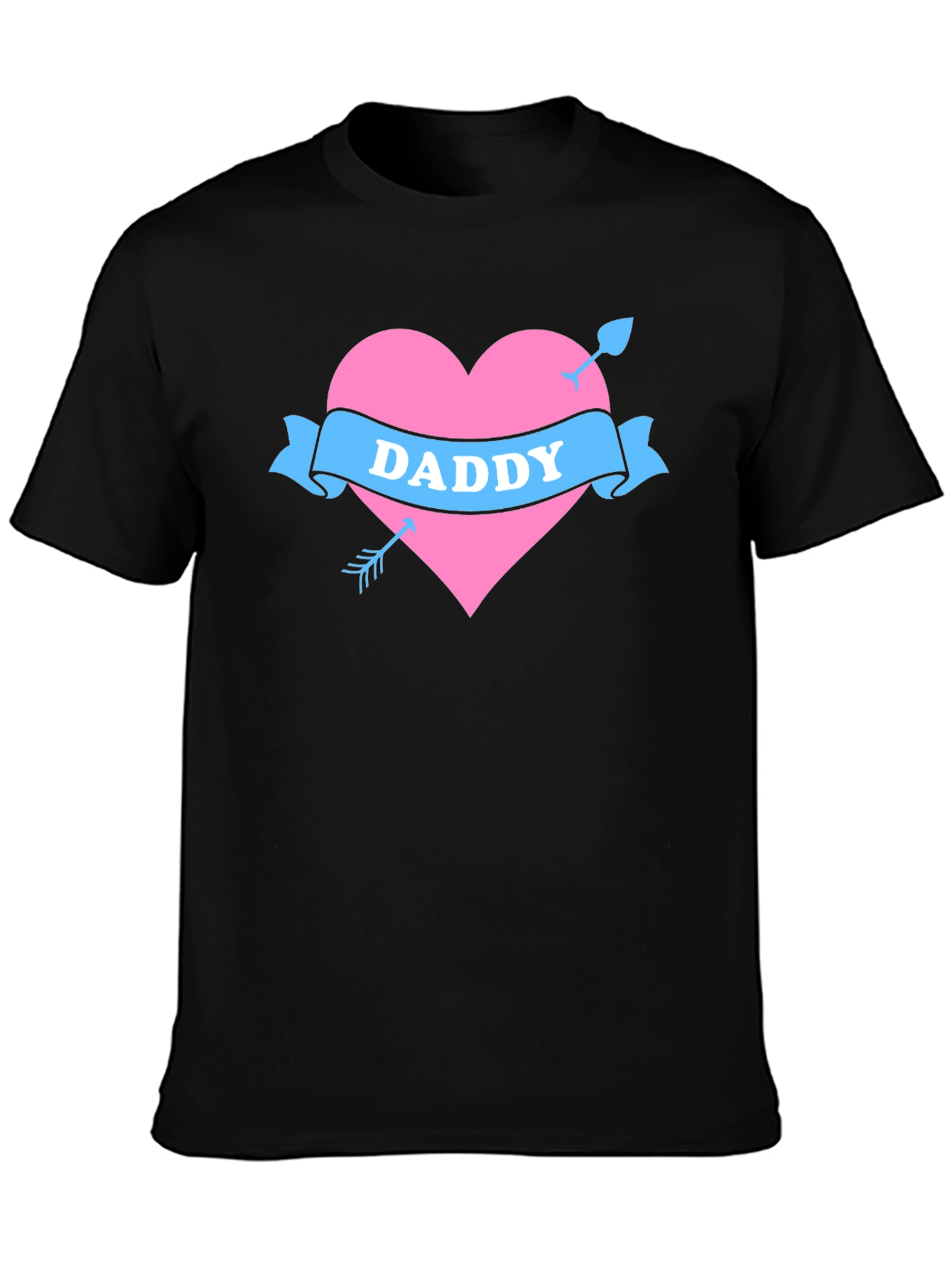 Daddy Heart Arrow Tattoo Style T-Shirt