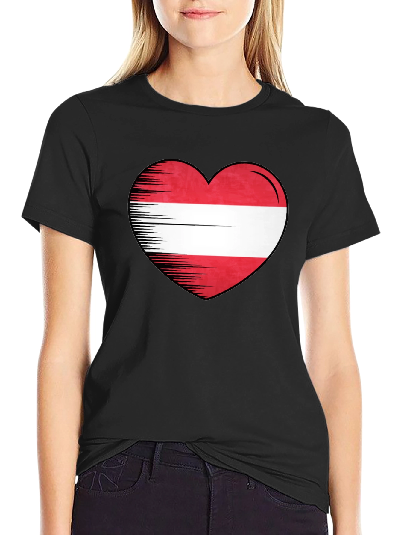 Austrian Flag Heart T-Shirt