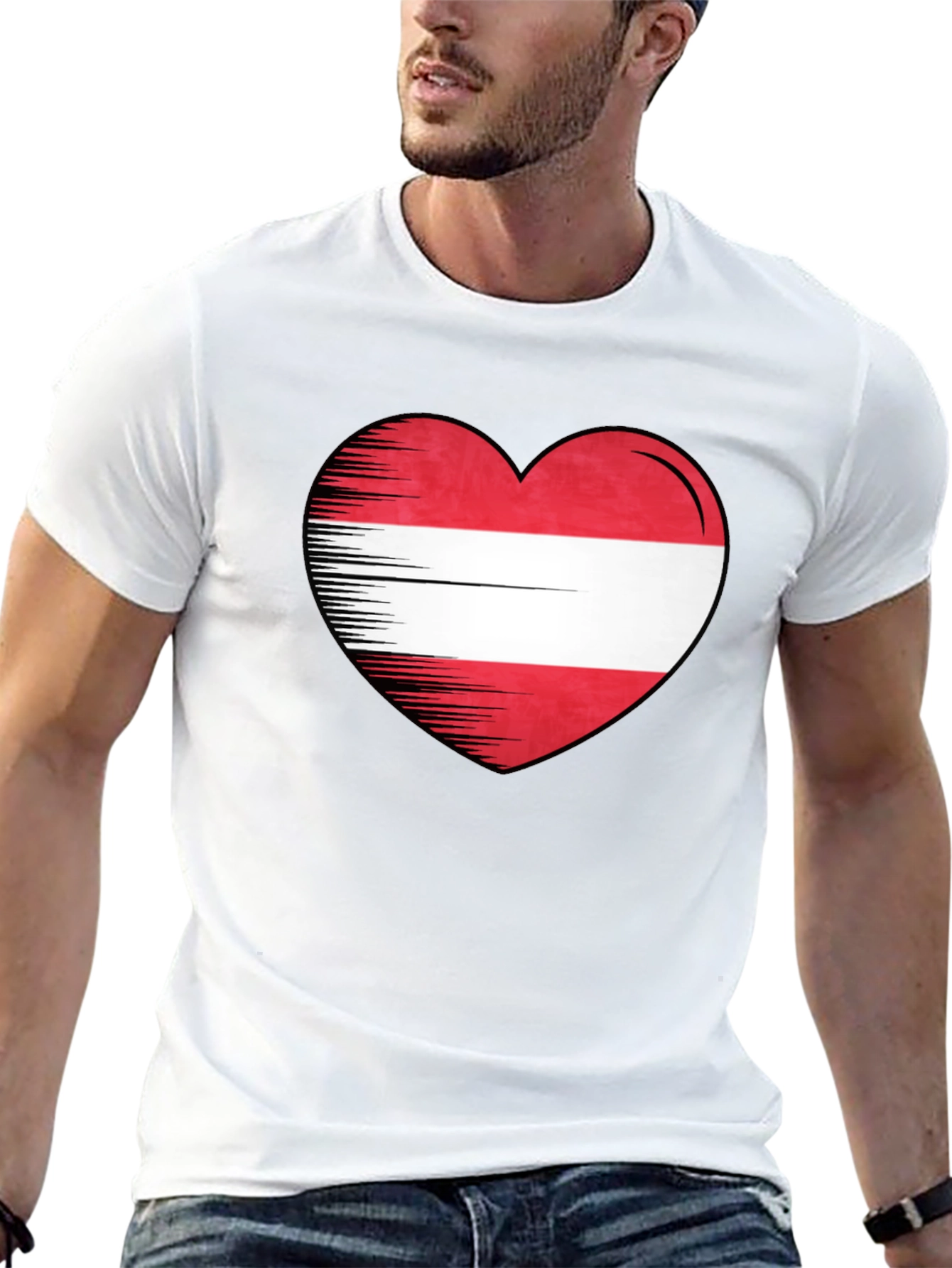 Austrian Flag Heart T-Shirt