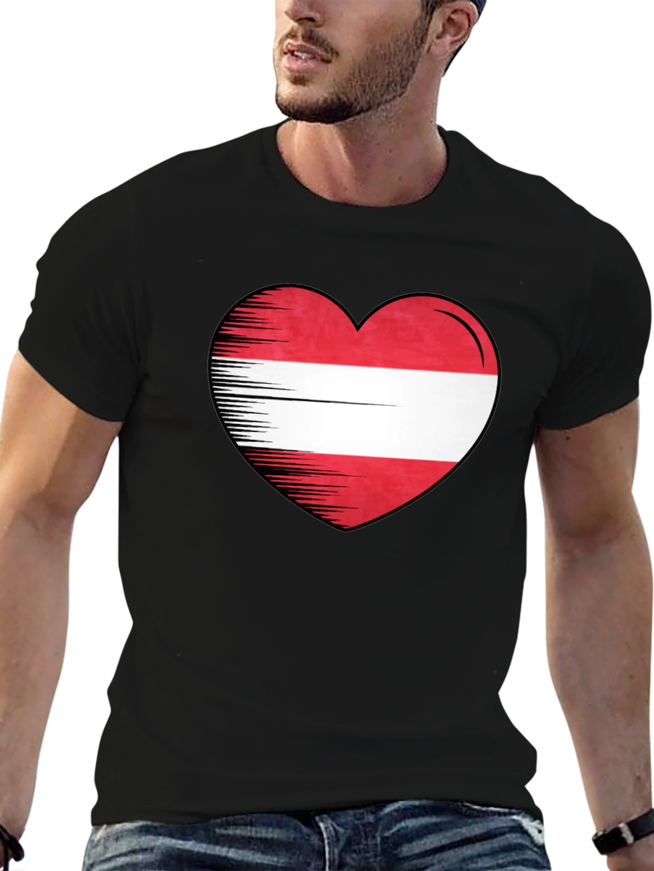 Austrian Flag Heart T-Shirt