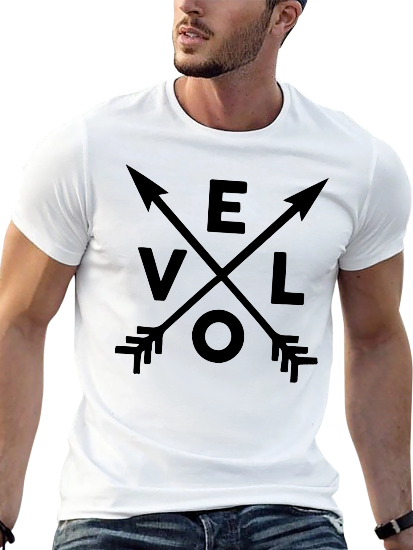 Evolve Arrow Graphic Tee - Unisex Black T-Shirt