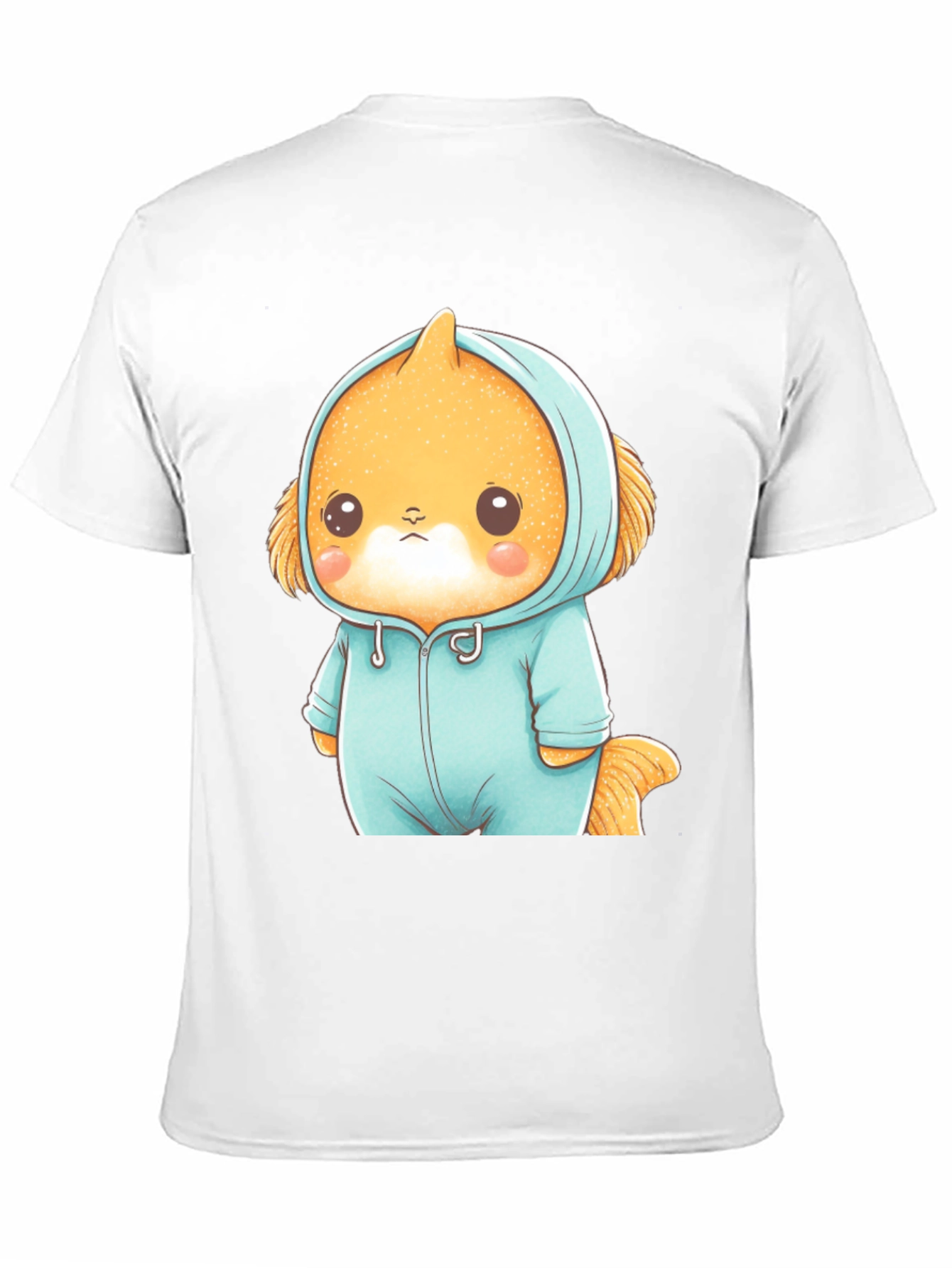 Cute Cartoon Character Unisex Black T-Shirt