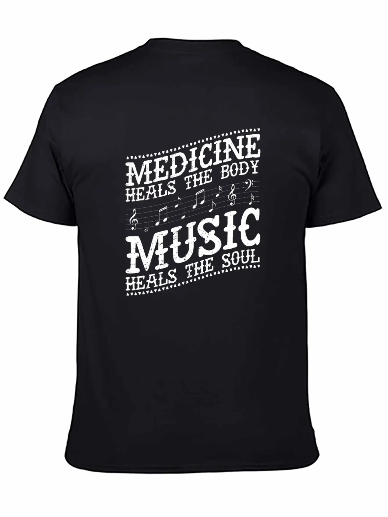 Medicine Heals The Body Music Heals The Soul Music Unisex Casual T-Shirt – Clean Design For Daily Comfort