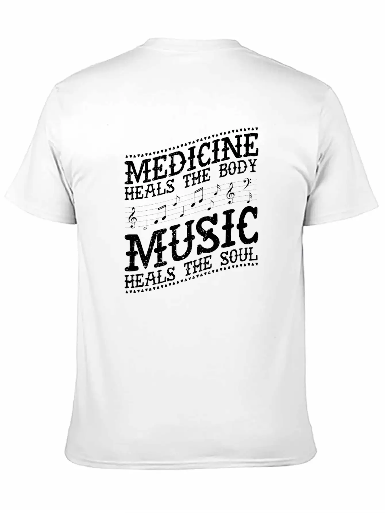Medicine Heals The Body Music Heals The Soul Music Unisex Casual T-Shirt – Clean Design For Daily Comfort