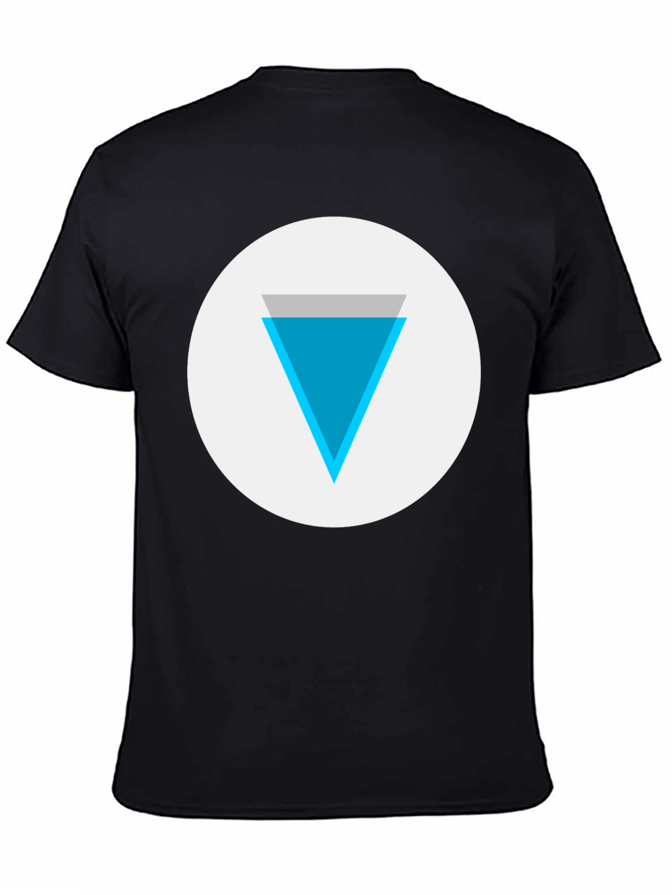 Geometric Triangle Graphic Tee - Black