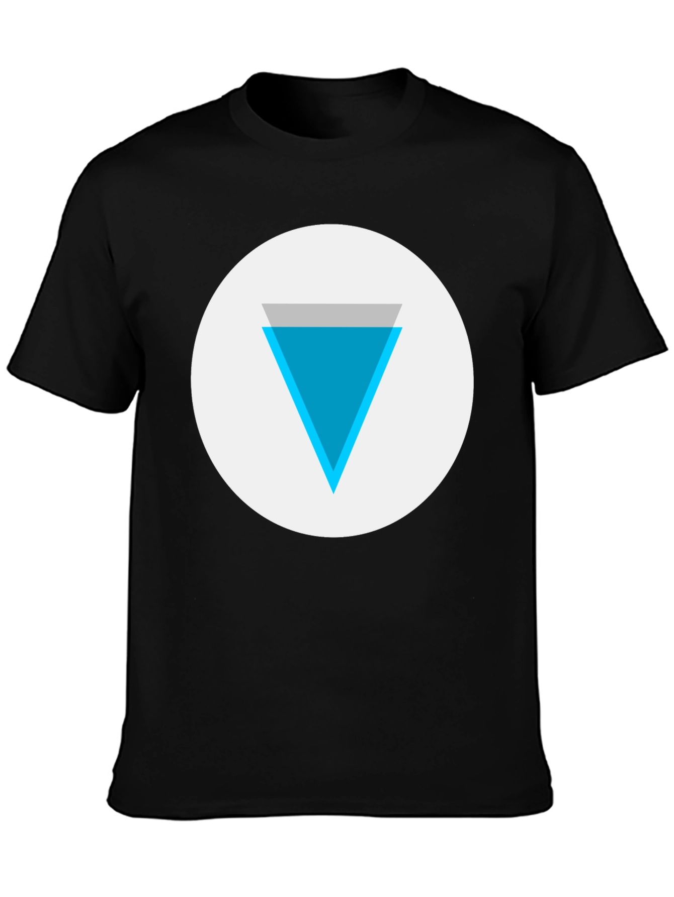 Geometric Triangle Graphic Tee - Black