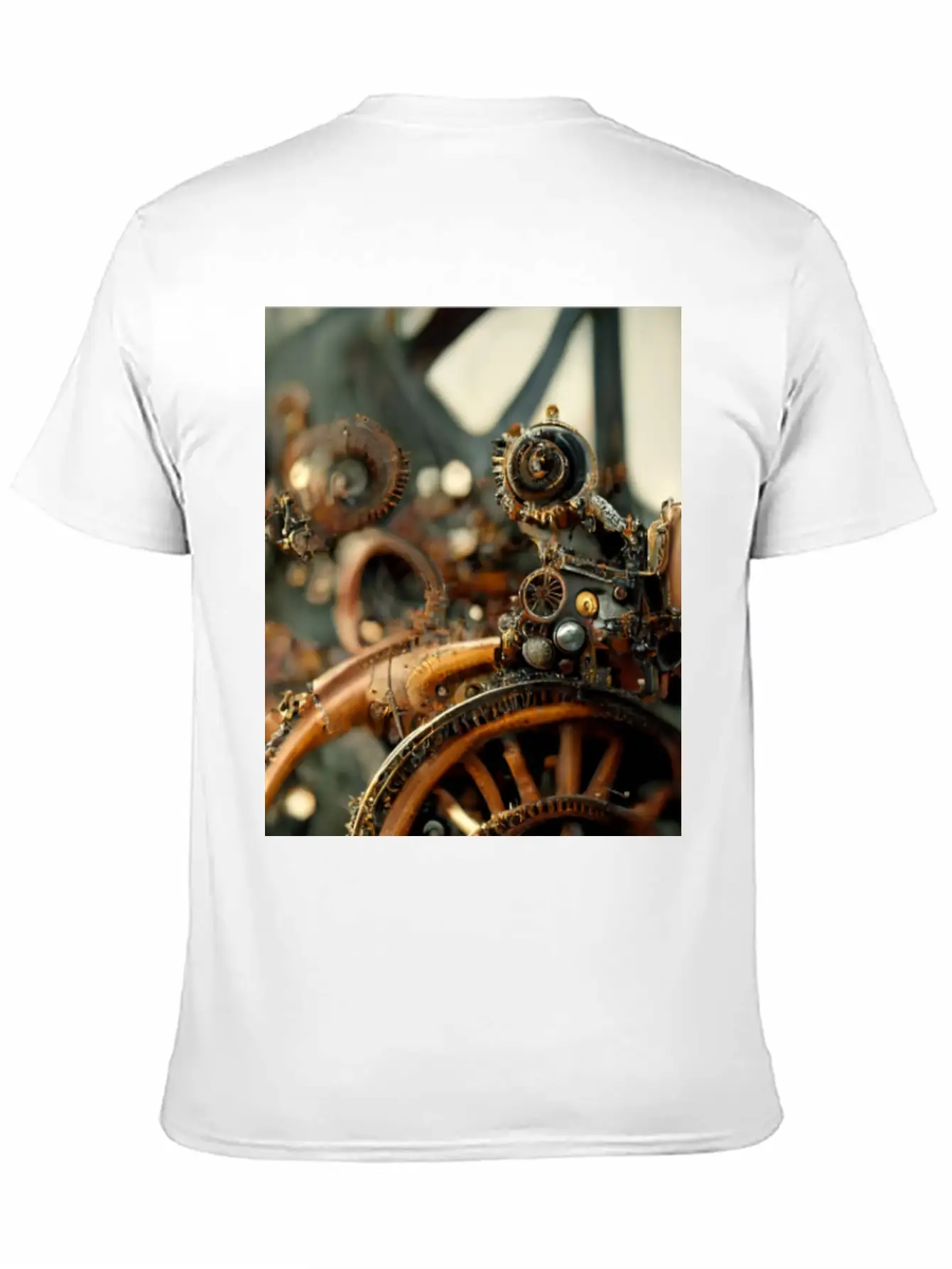 Metal Steampunk Mechanism Of Clockwork Gears And Unisex Casual T-Shirt – Clean Design For Daily Comfort