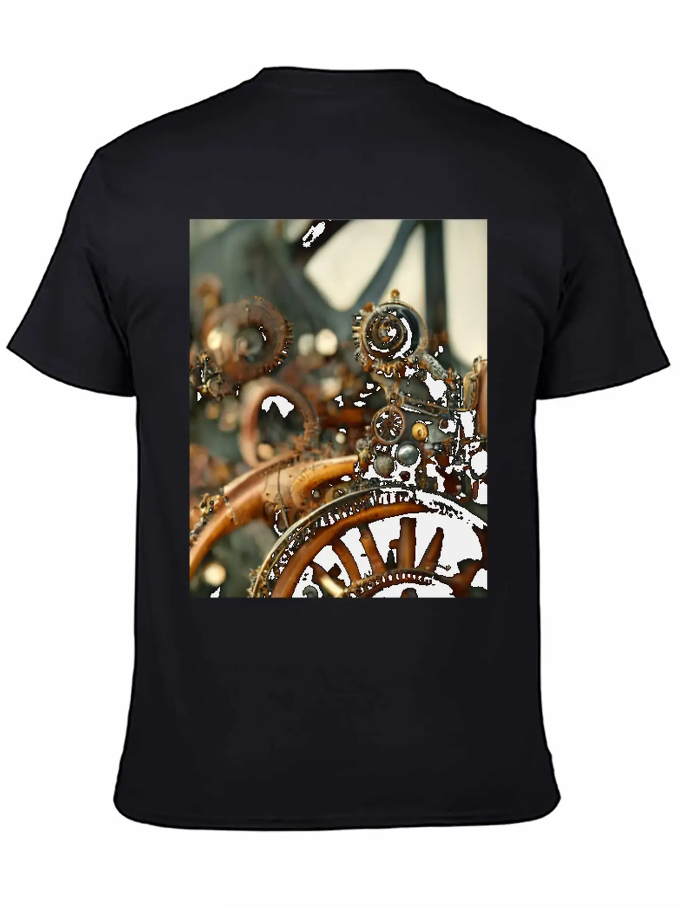 Metal Steampunk Mechanism Of Clockwork Gears And Unisex Casual T-Shirt – Clean Design For Daily Comfort