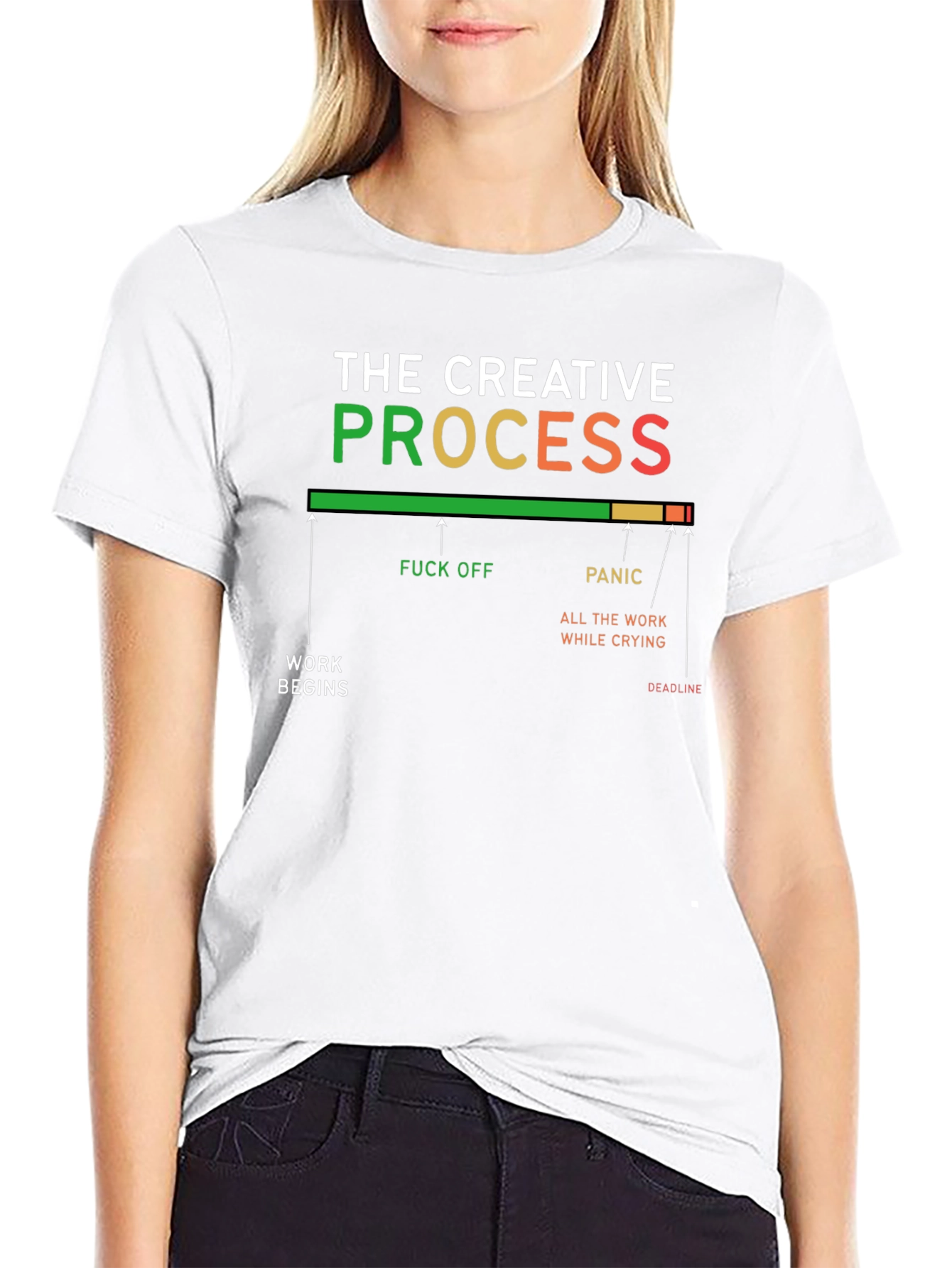 Creative Process Graphic T-Shirt - Funny Design