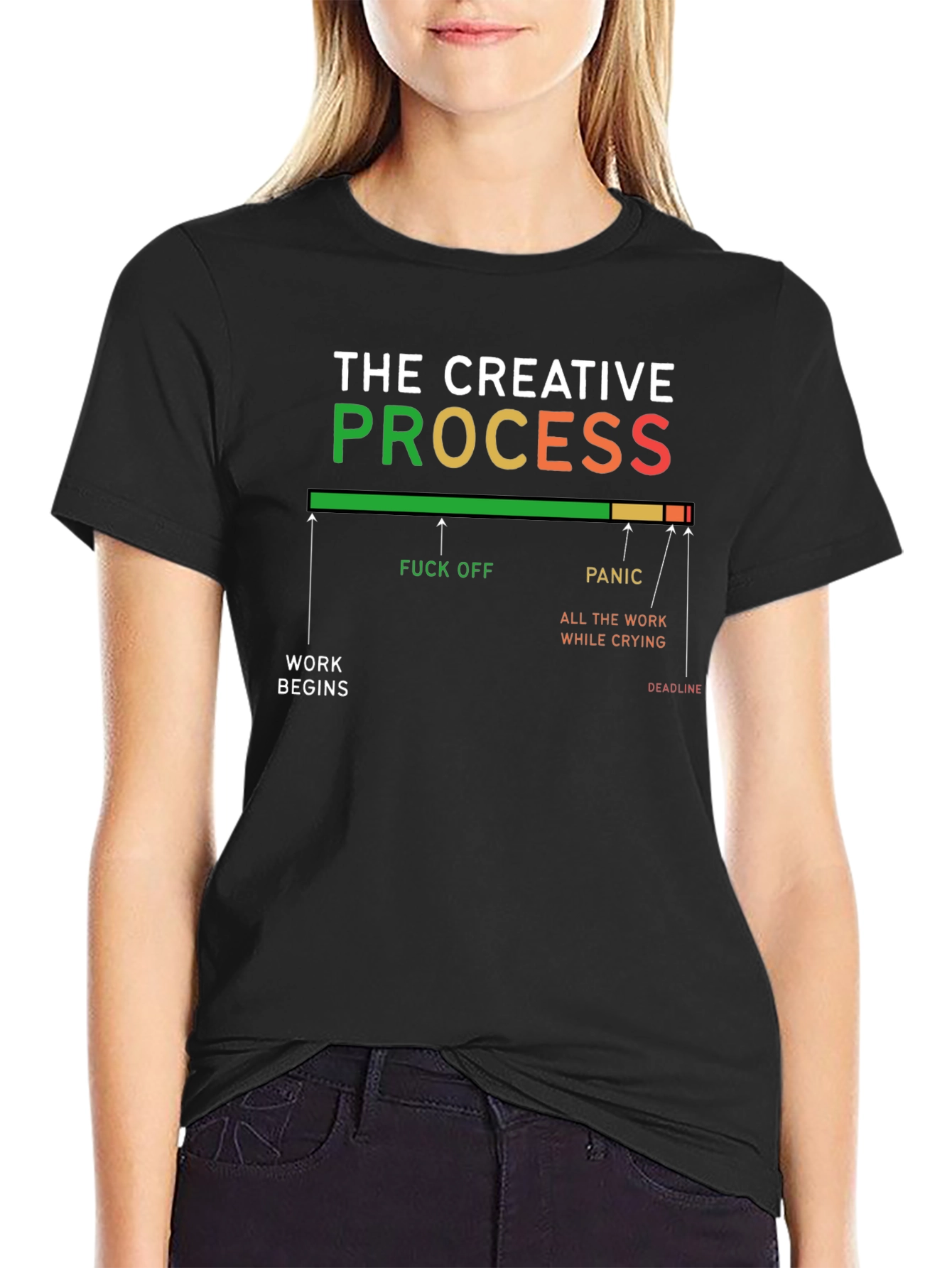 Creative Process Graphic T-Shirt - Funny Design