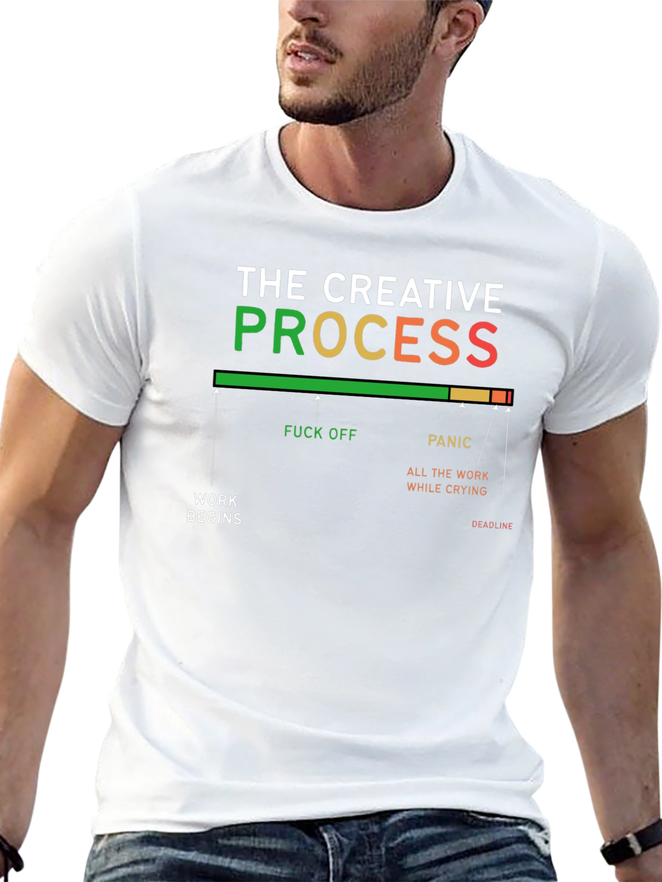 Creative Process Graphic T-Shirt - Funny Design