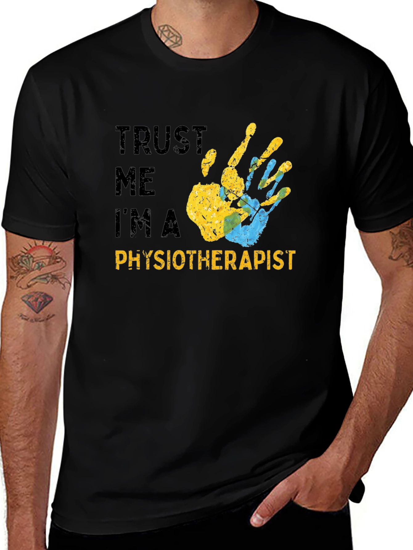 Trust Me Im a Physiotherapist Black T-Shirt