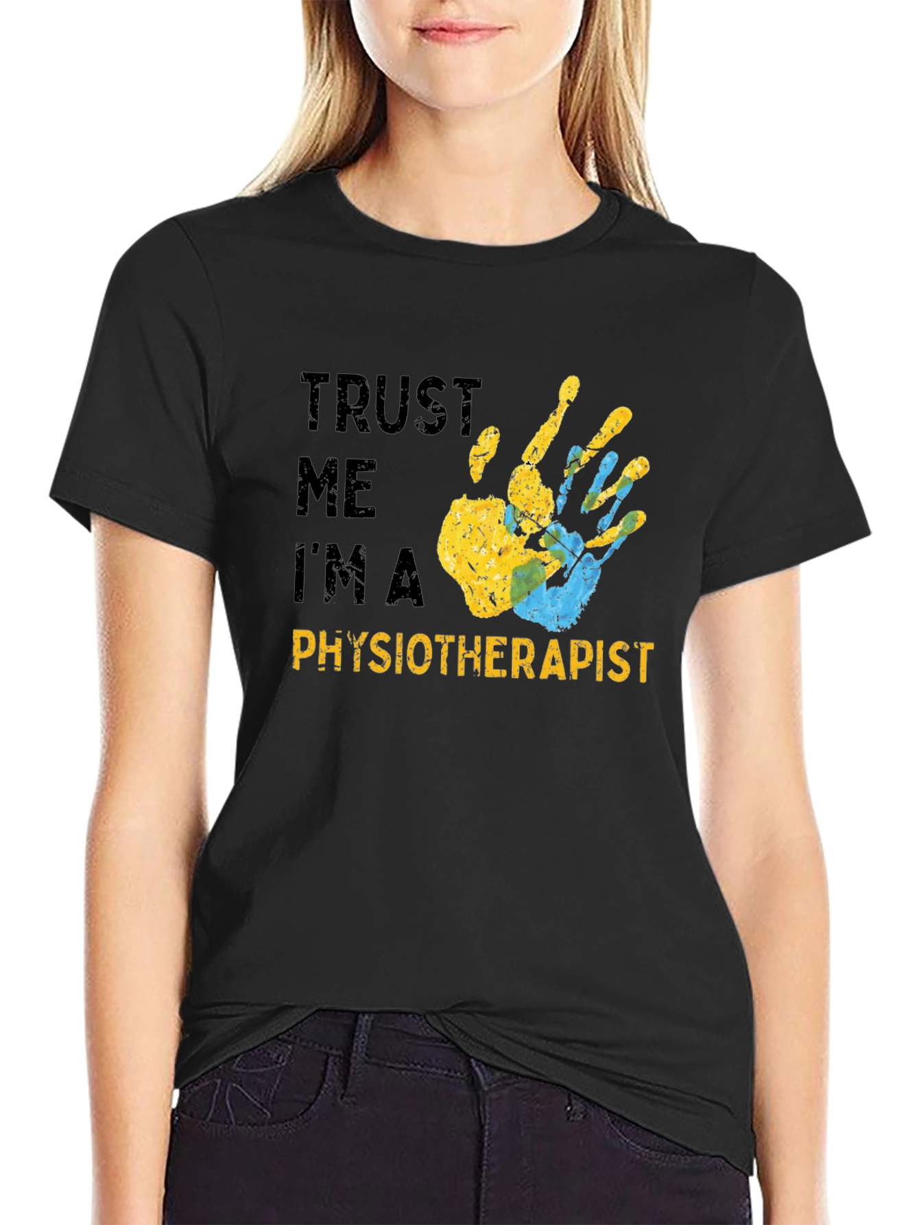 Trust Me Im a Physiotherapist Black T-Shirt