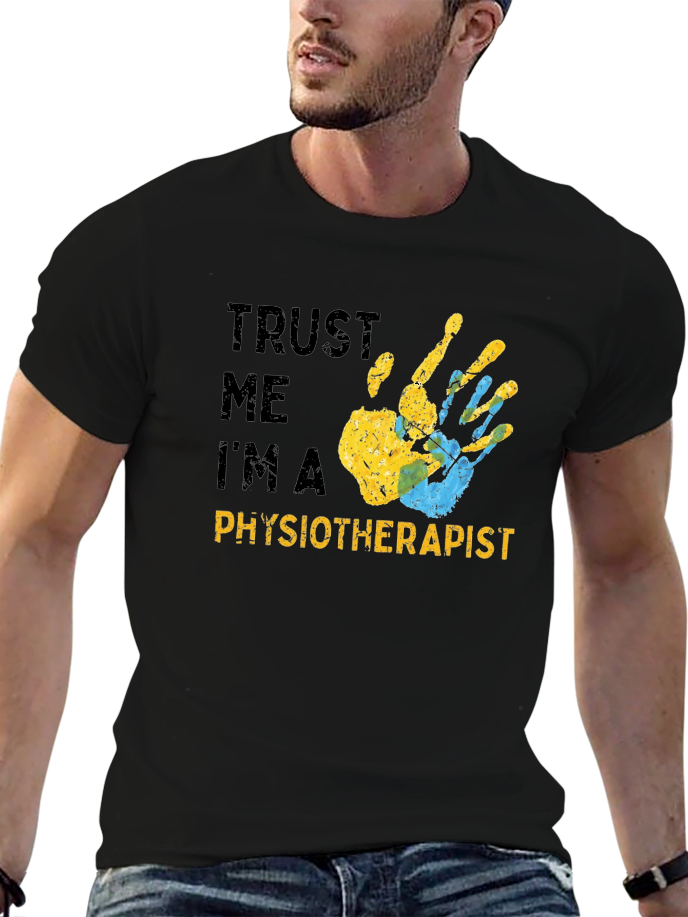 Trust Me Im a Physiotherapist Black T-Shirt