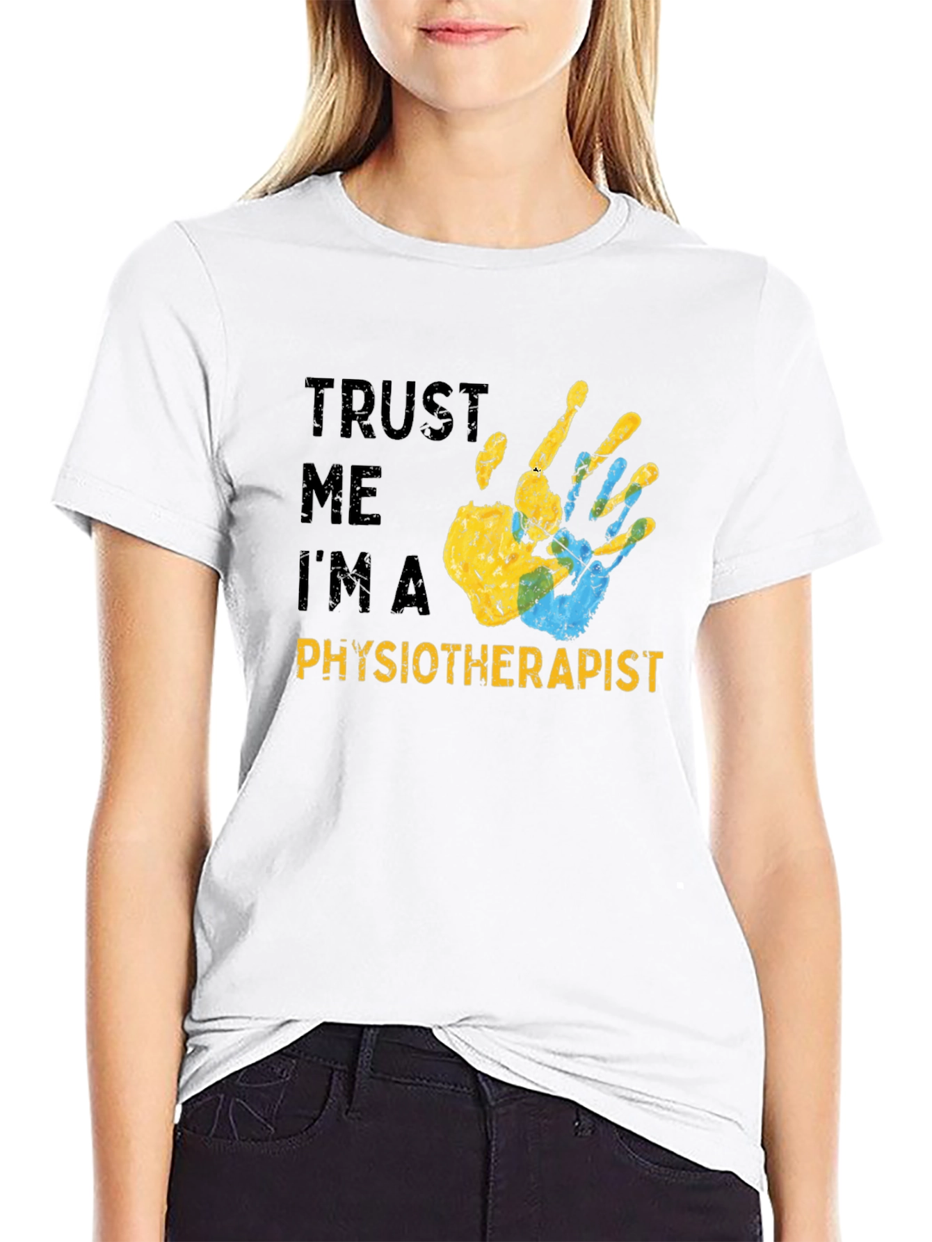 Trust Me Im a Physiotherapist Black T-Shirt