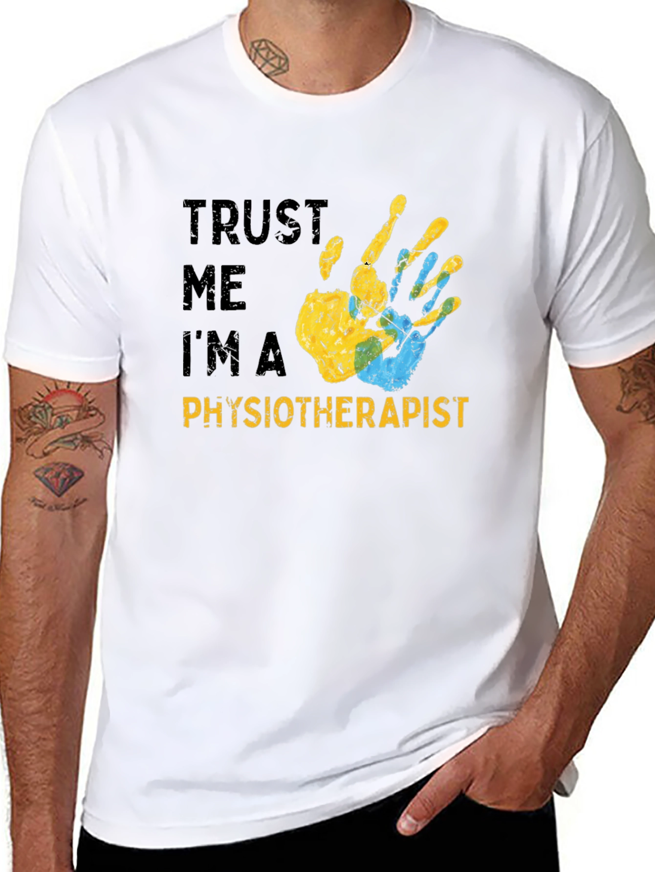 Trust Me Im a Physiotherapist Black T-Shirt