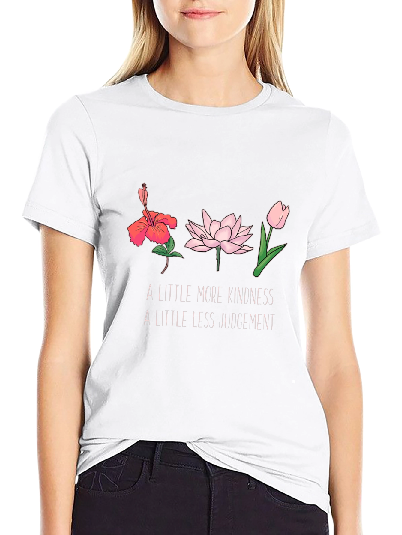 Kindness Flower Graphic T-Shirt