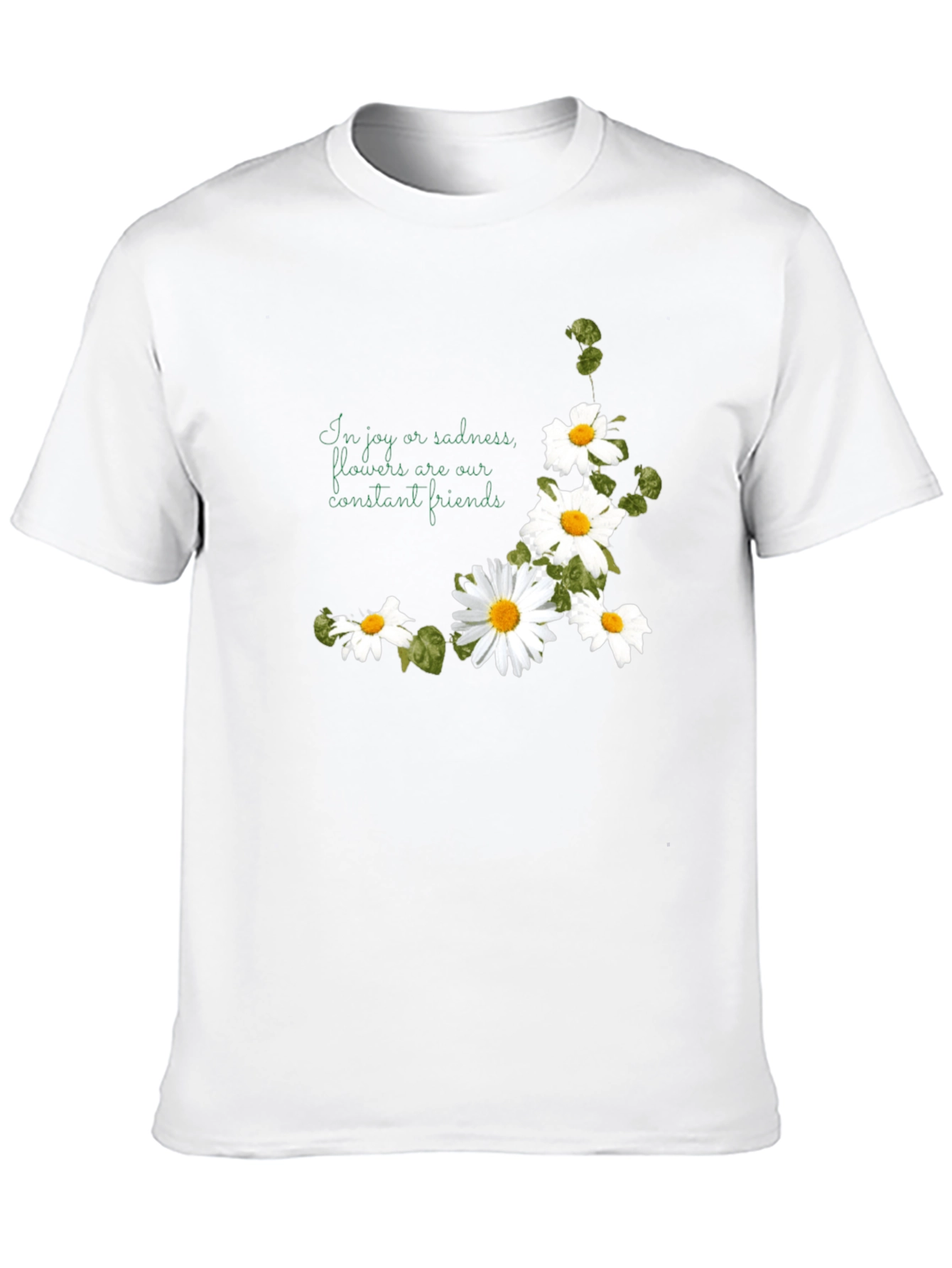Floral Daisy T-Shirt - Joy and Sadness Friend