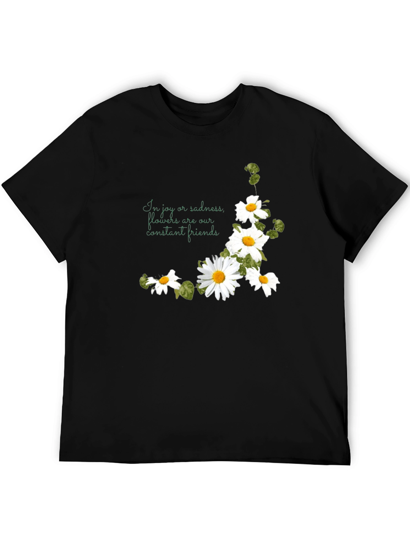 Floral Daisy T-Shirt - Joy and Sadness Friend