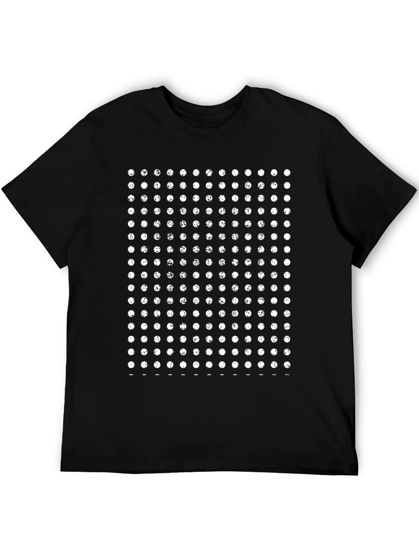 Modern Polka Dot Pattern Black T-Shirt