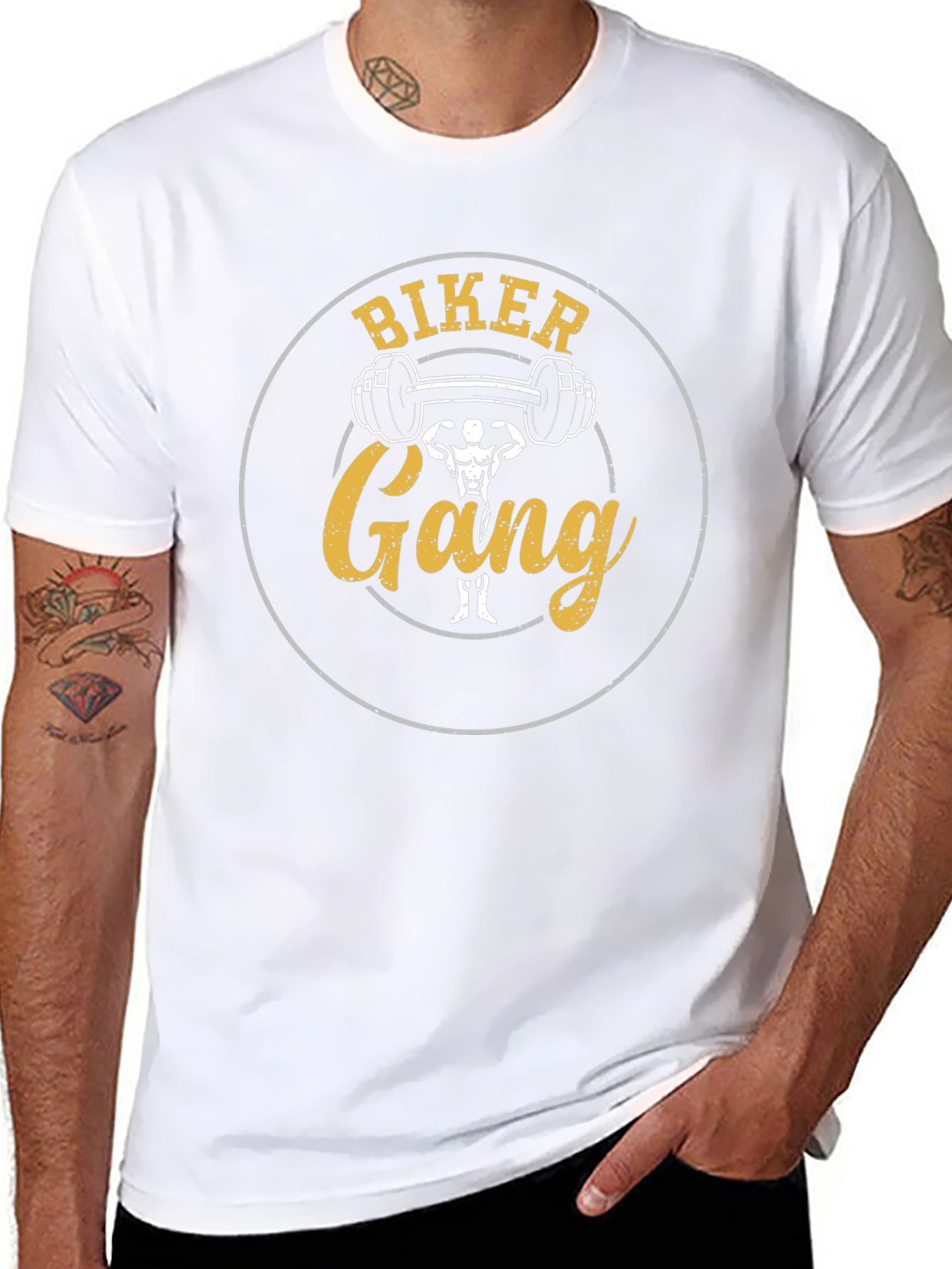 Biker Gang Gym T-Shirt - Black