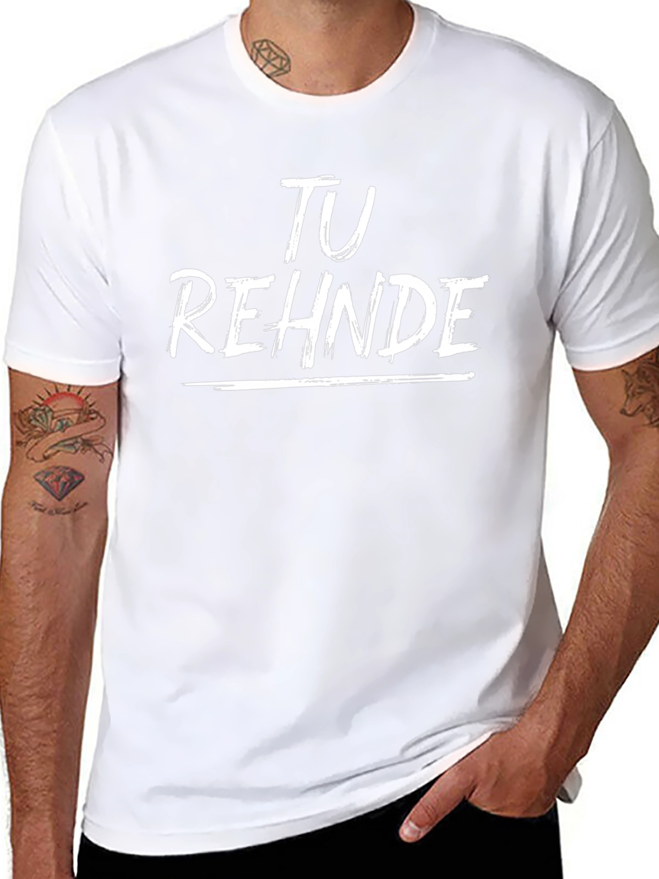 Tu Rehnde Black Graphic T-Shirt