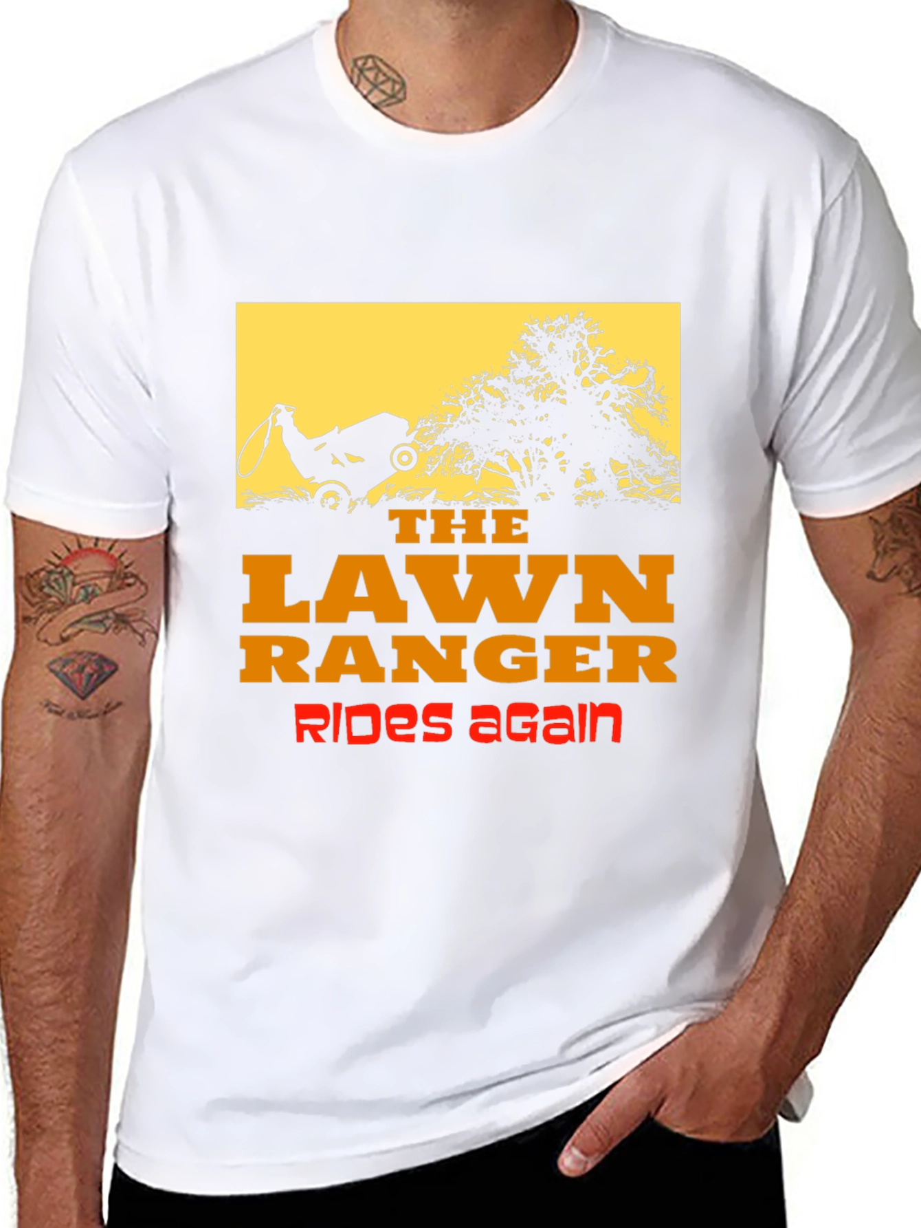The Lawn Ranger Graphic T-Shirt - Rides Again!