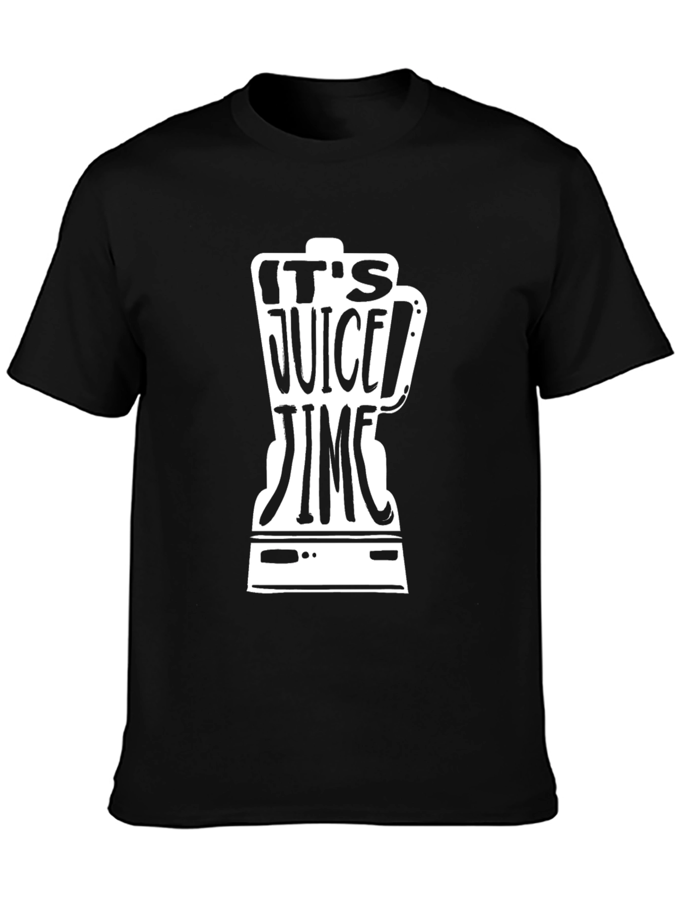 Its Juice Time Graphic Black T-Shirt