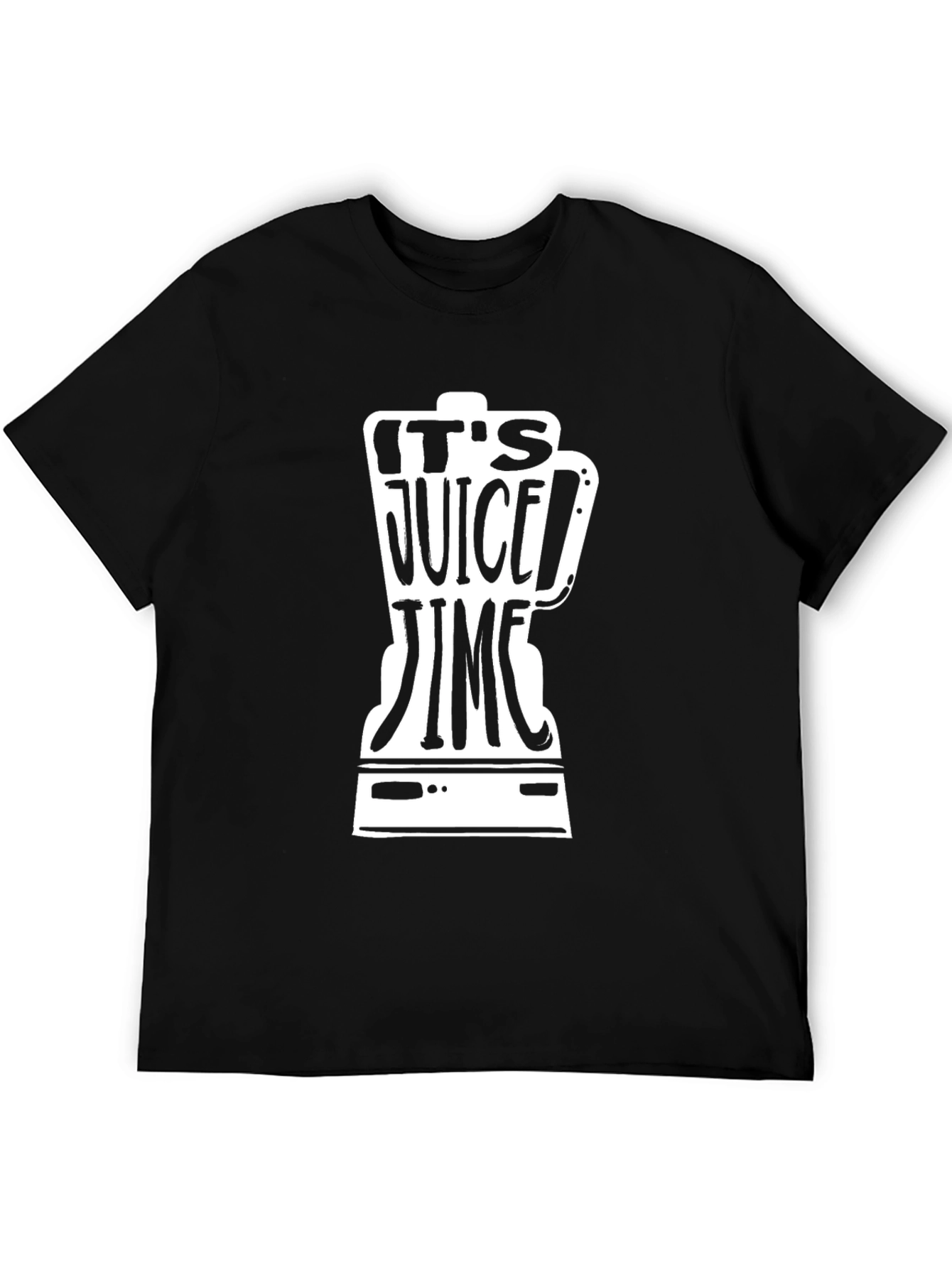 Its Juice Time Graphic Black T-Shirt