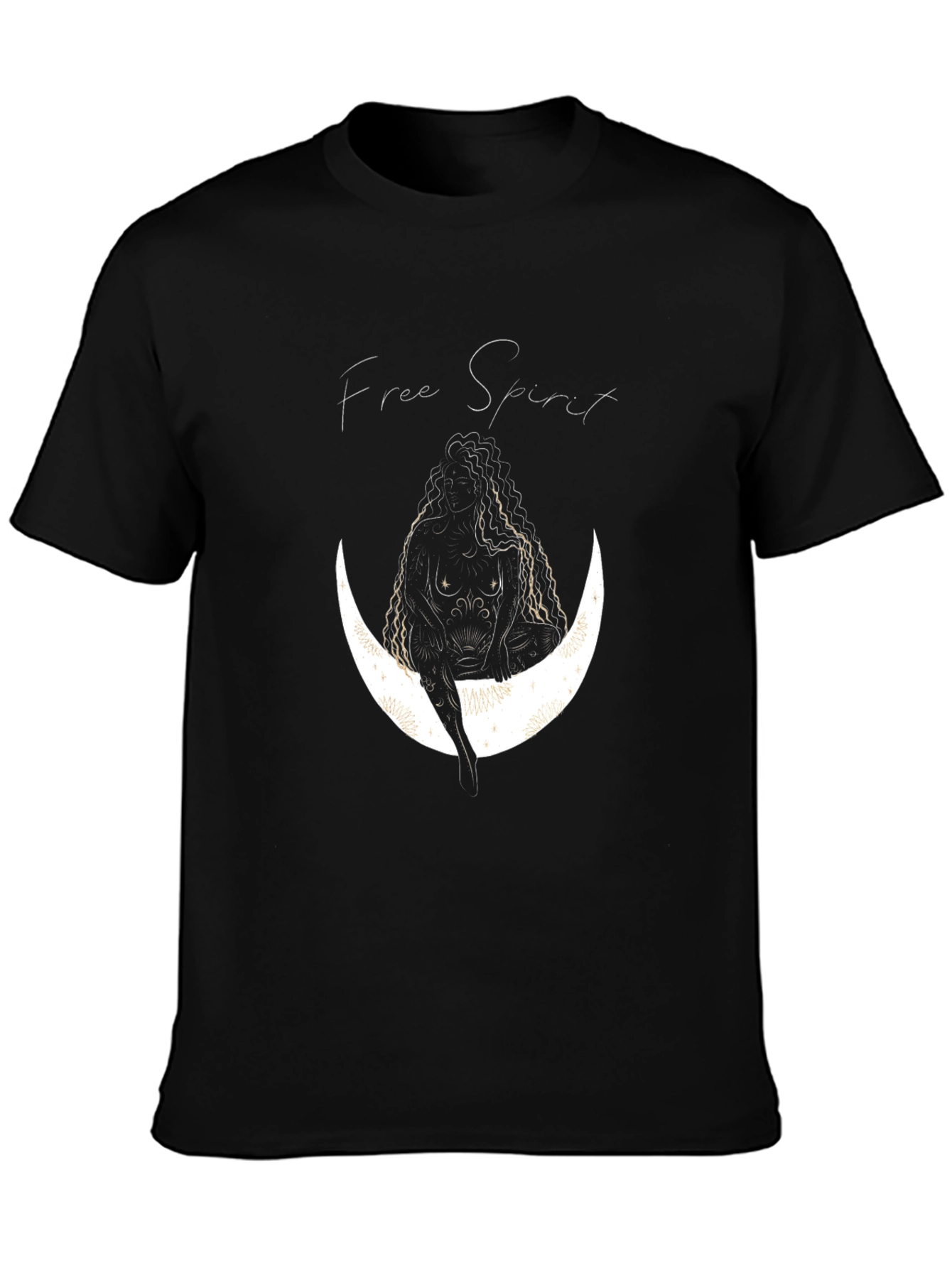 Free Spirit Graphic Black T-Shirt