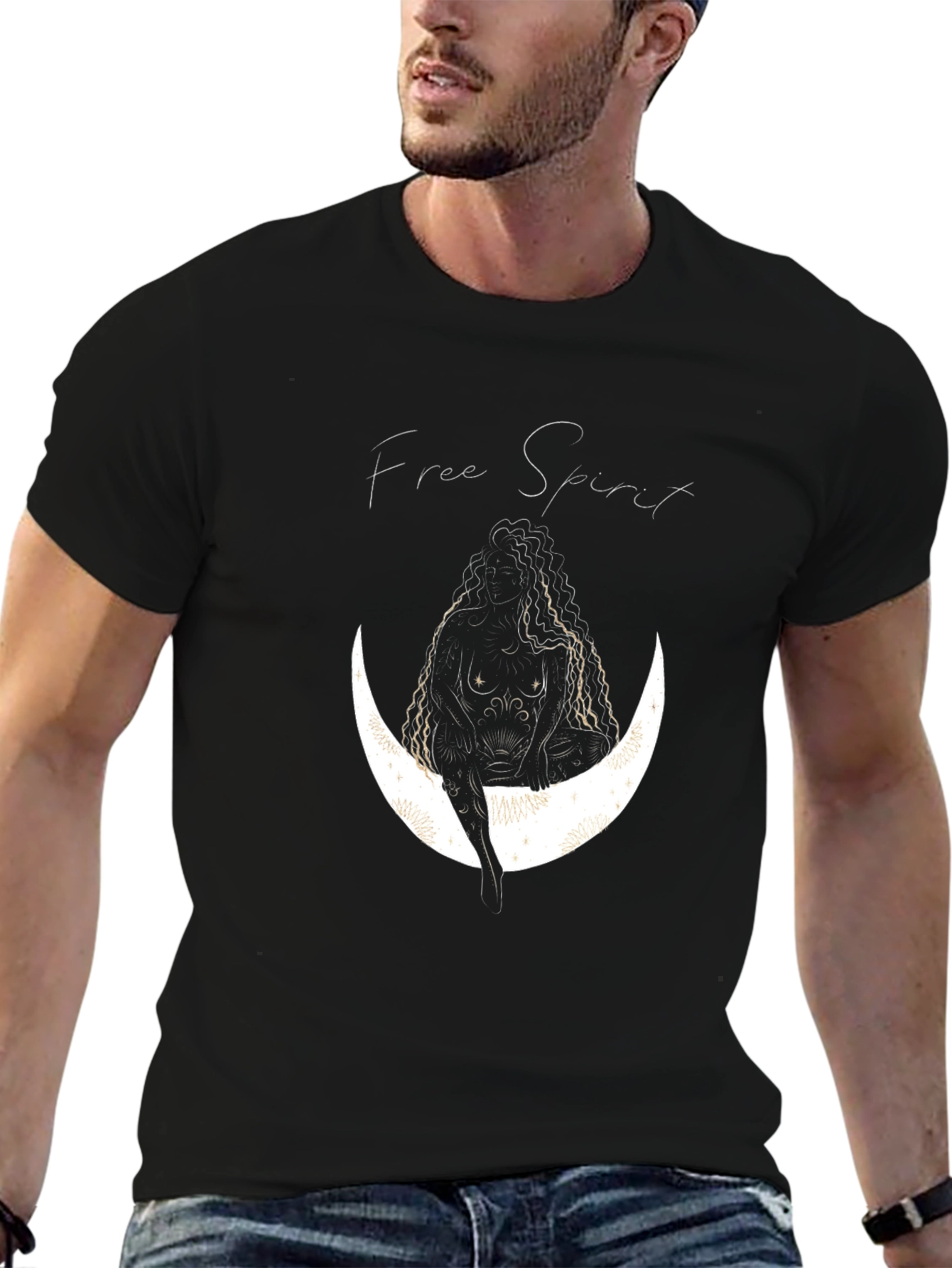 Free Spirit Graphic Black T-Shirt