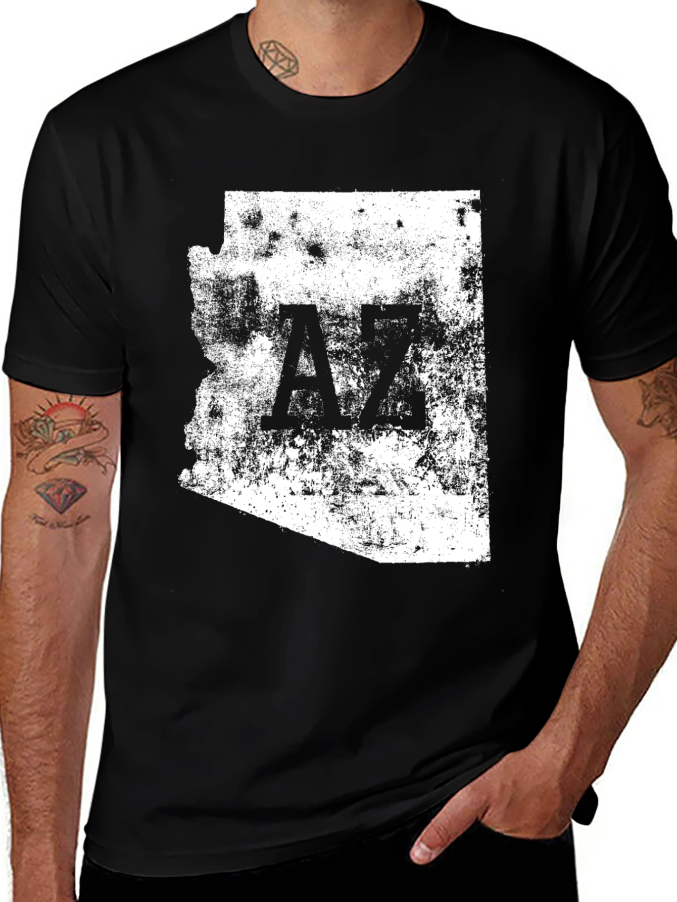 Arizona State T-Shirt - Distressed AZ Design