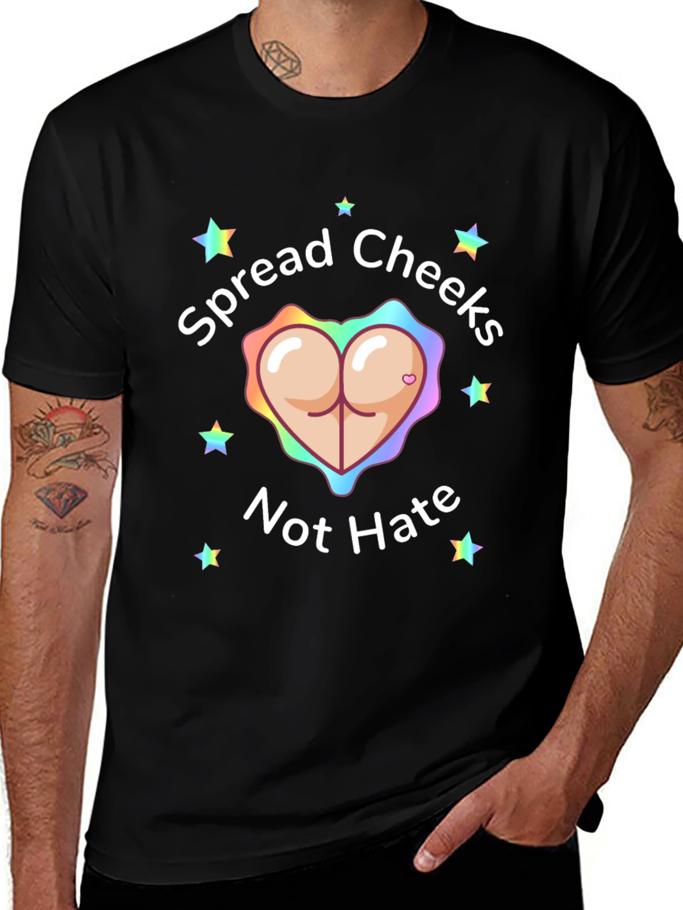 Spread Cheeks Not Hate Graphic Tee