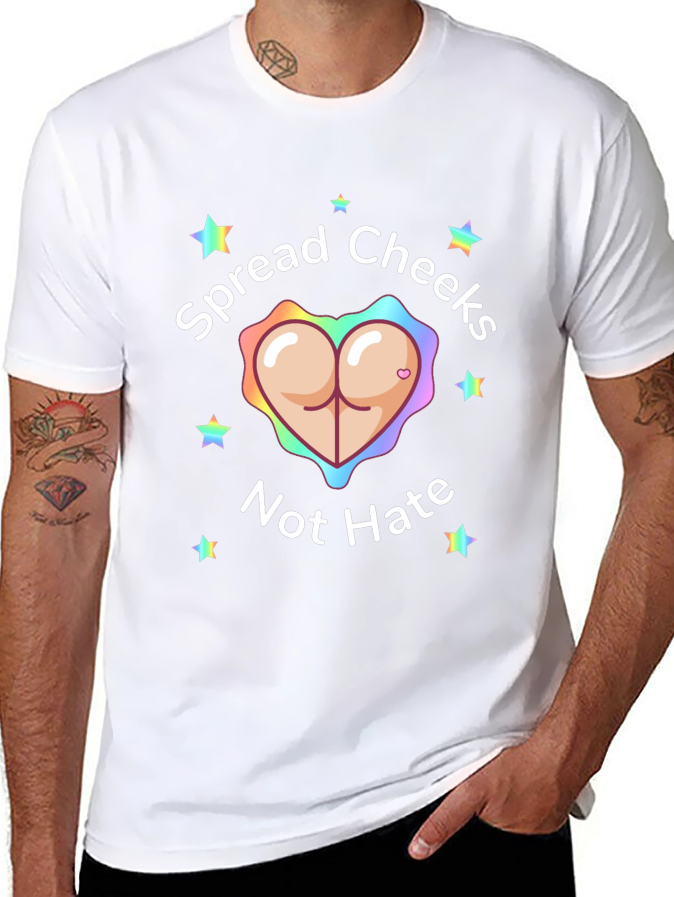 Spread Cheeks Not Hate Graphic Tee