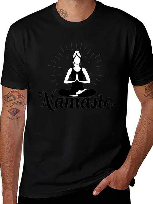 Namaste Yoga Black T-Shirt - Meditation Apparel
