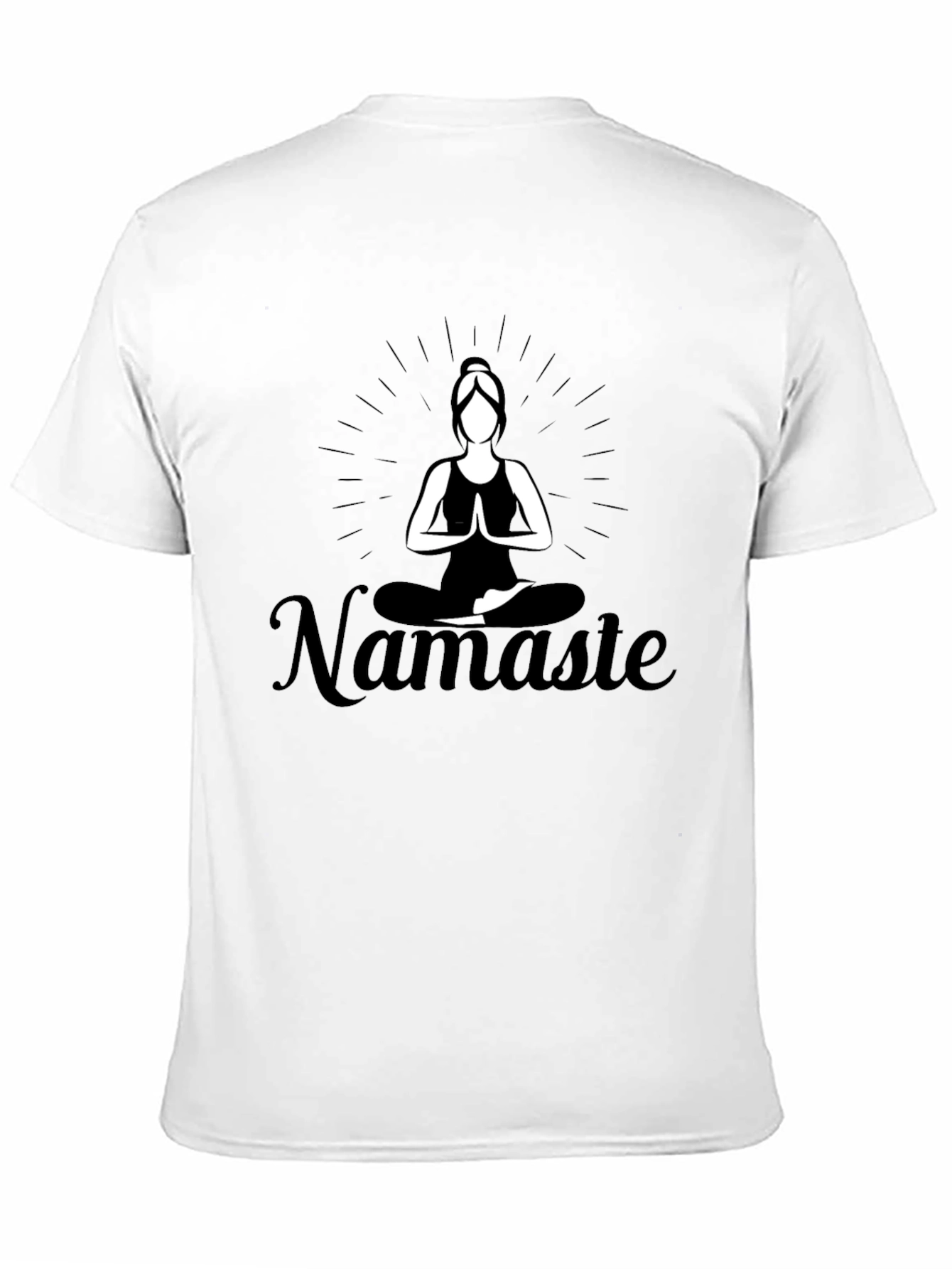 Namaste Yoga Black T-Shirt - Meditation Apparel