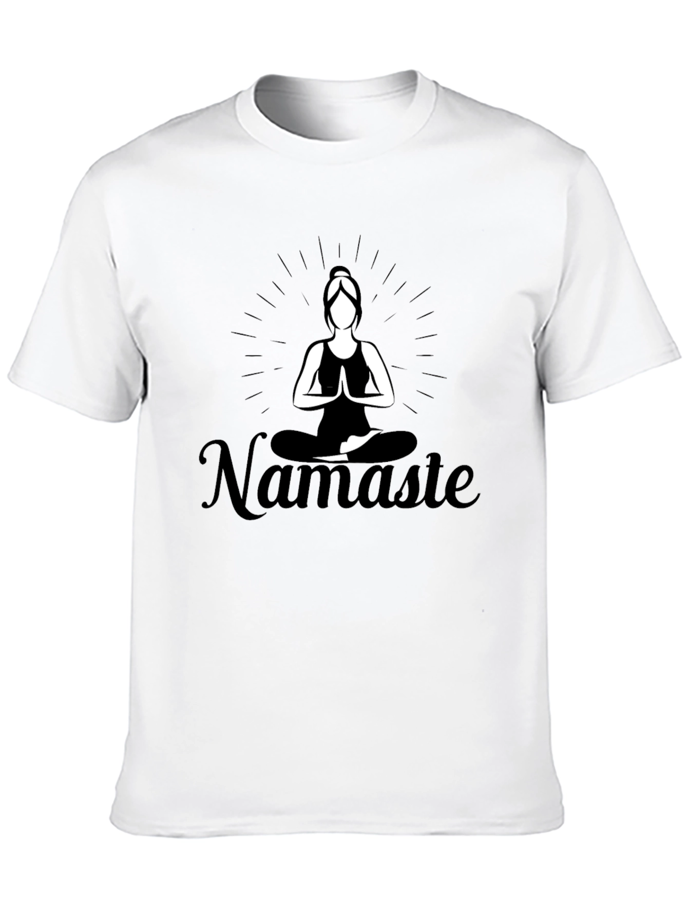 Namaste Yoga Black T-Shirt - Meditation Apparel