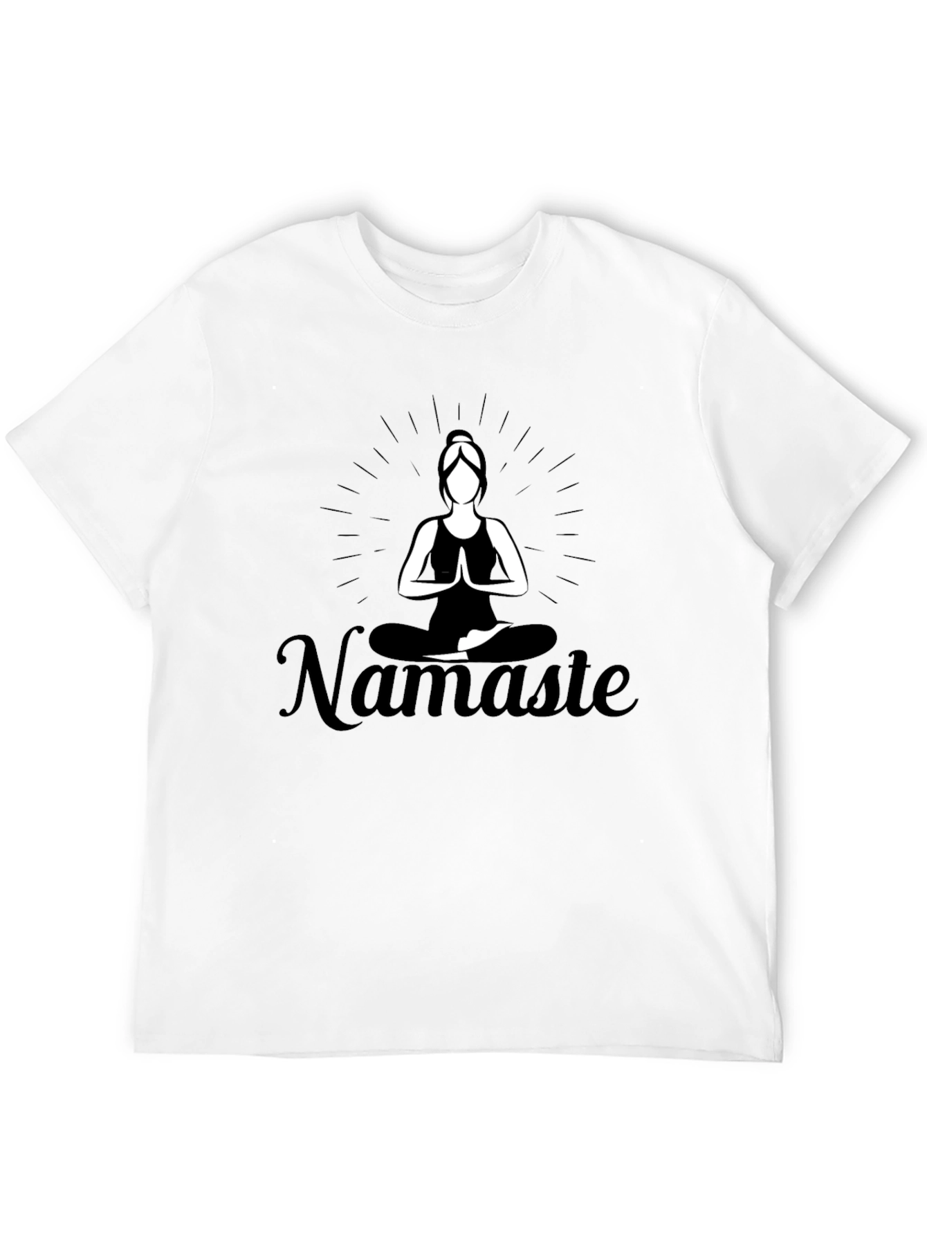Namaste Yoga Black T-Shirt - Meditation Apparel
