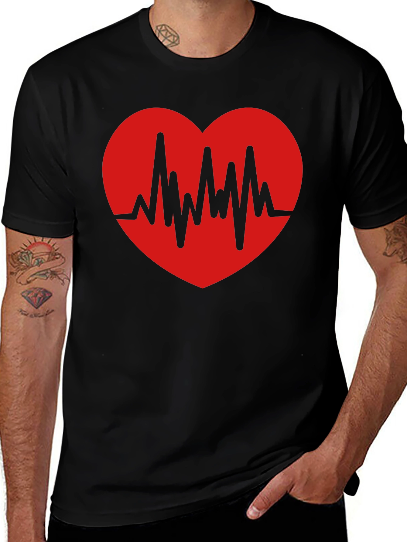 Heartbeat Graphic Print T-Shirt