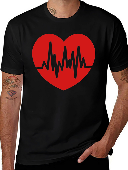 Heartbeat Graphic Print T-Shirt