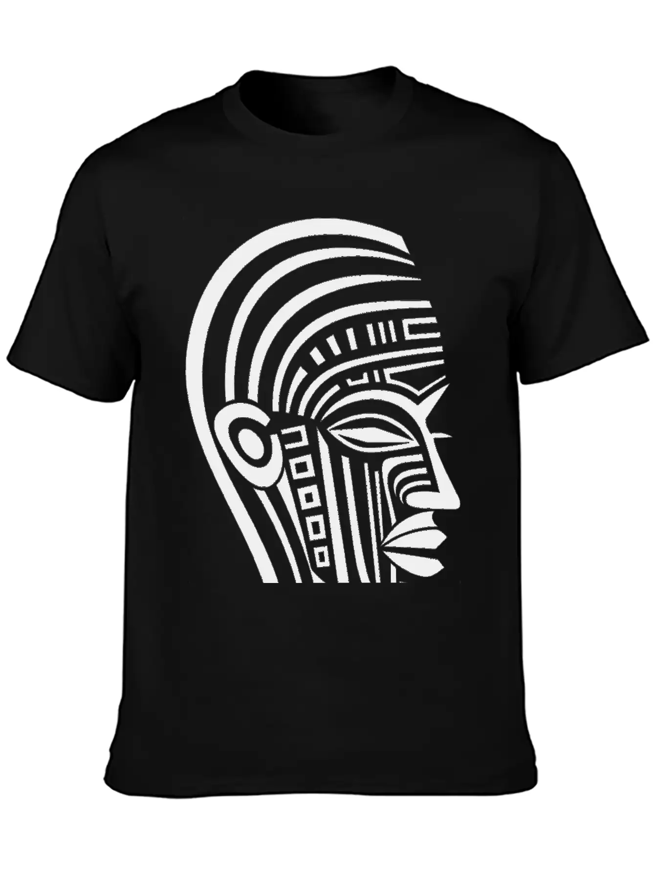 Minimal Tribal Woman Face Unisex Casual T-Shirt – Clean Design For Daily Comfort